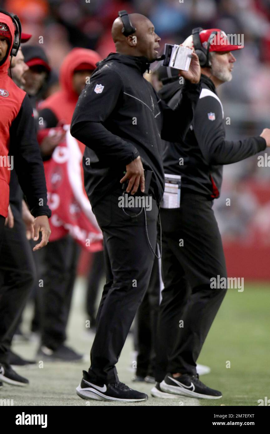 San Francisco 49ers Defensive Coordinator DeMeco Ryans Gestures During ...