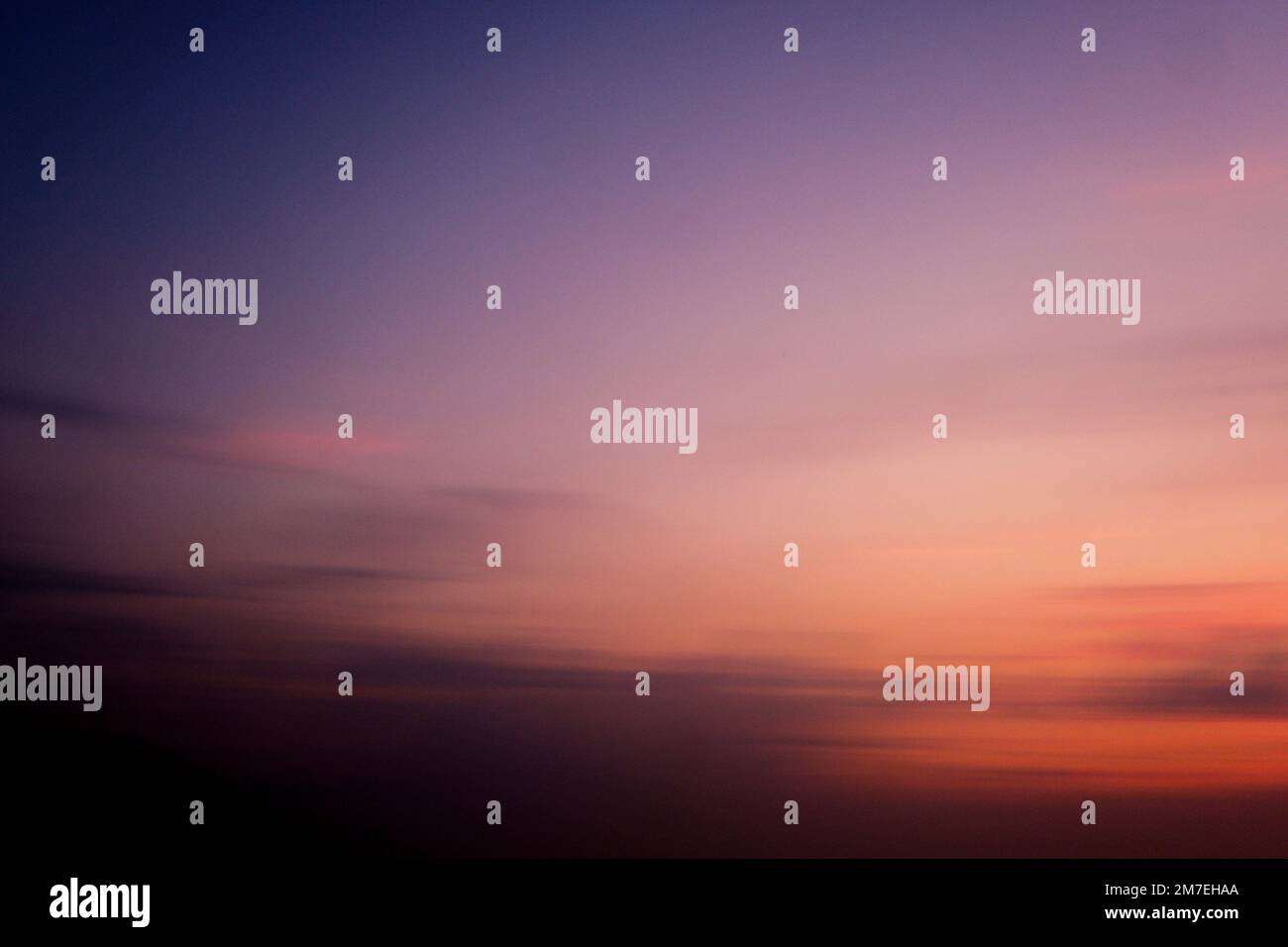Abstract deeply coloured sky scape at sunset. Stock Photo