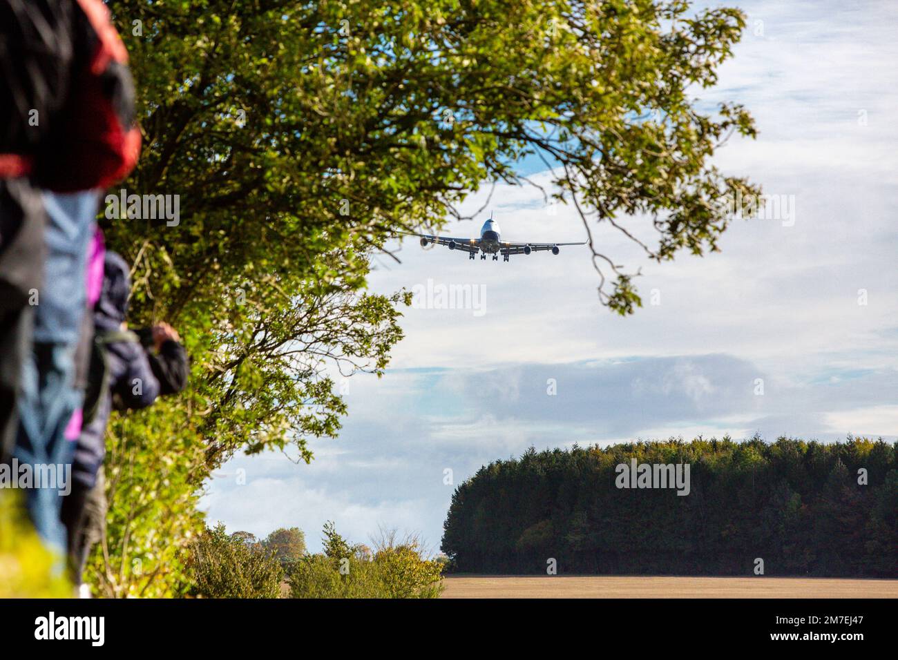 One of the last two British Airways 747 aircraft comes in to land at
