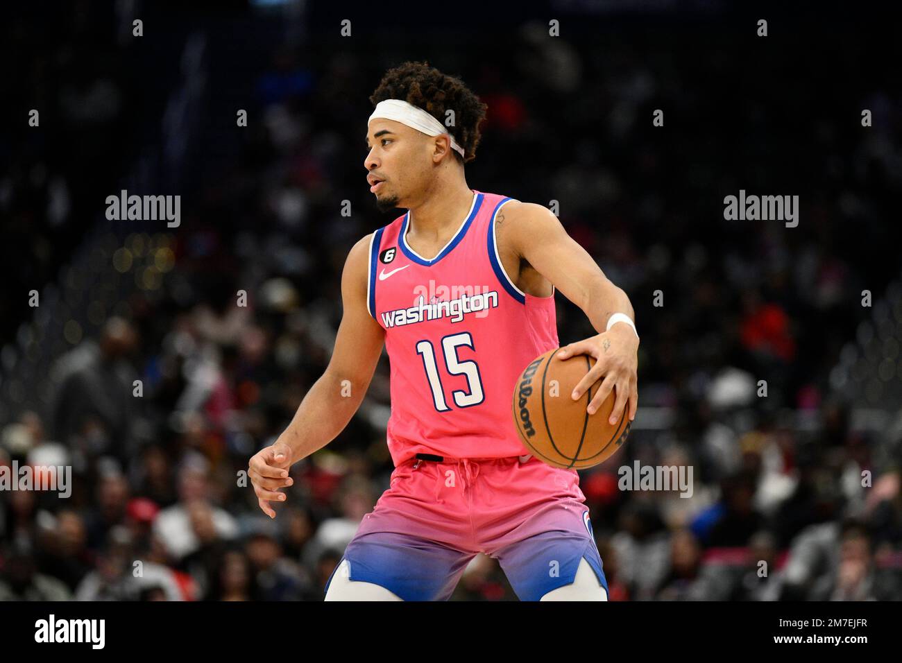 Washington Wizards guard Dotson in action during the first half of NBA basketball game against the Brooklyn Nets, Monday, Dec. 12, 2022, in Washington. (AP Photo/Nick Wass Photo - Alamy