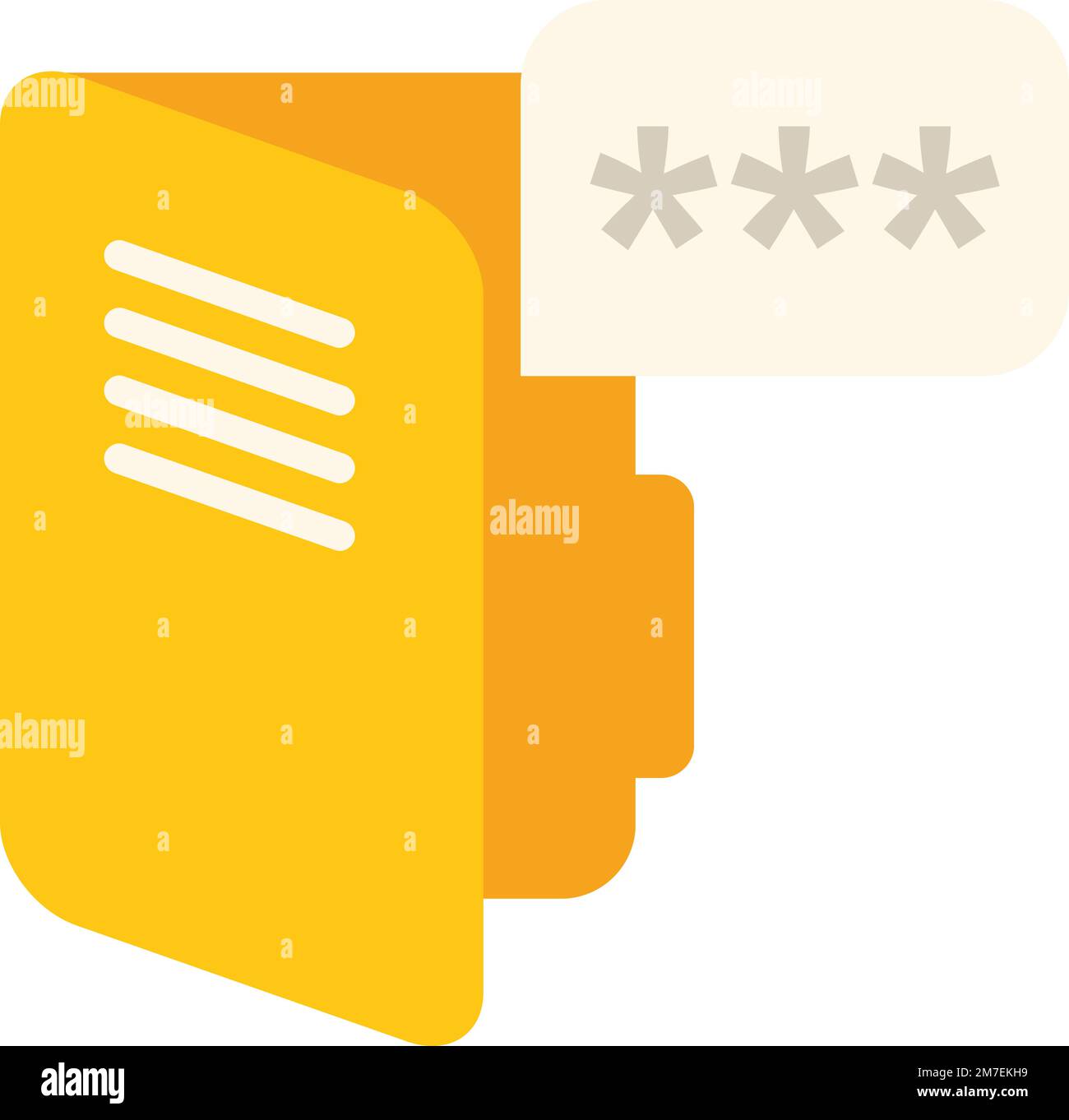 Folder privacy icon flat vector. Data protect. Information secure ...