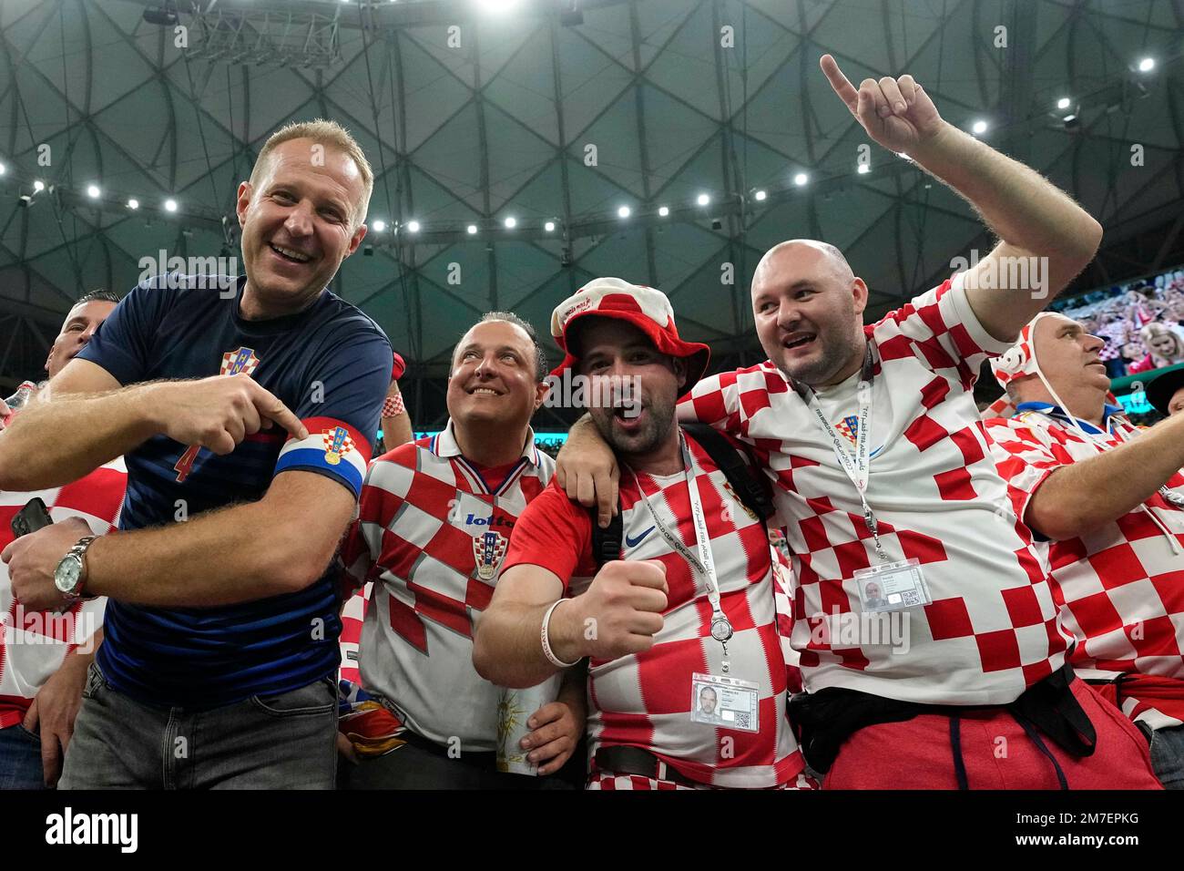 Croatian Supporters Pose Prior To The World Cup Semifinal Soccer Match croatian-supporters-pose-prior-to-the-world-cup-semifinal-soccer-match
