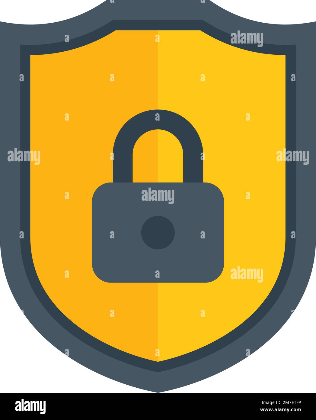 Shield privacy icon flat vector. Data protect. Secure information ...