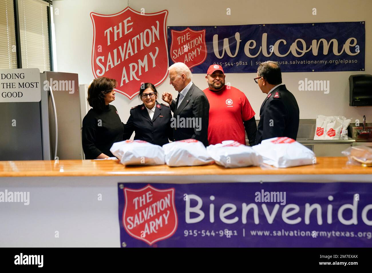 President Joe Biden tours the El Paso County Migrant Services Support