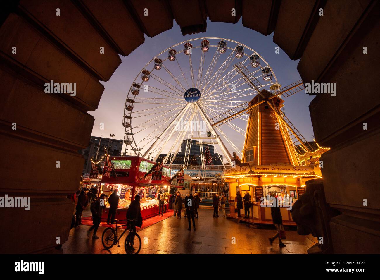 Nottingham winter wonderland 2022 hires stock photography and images