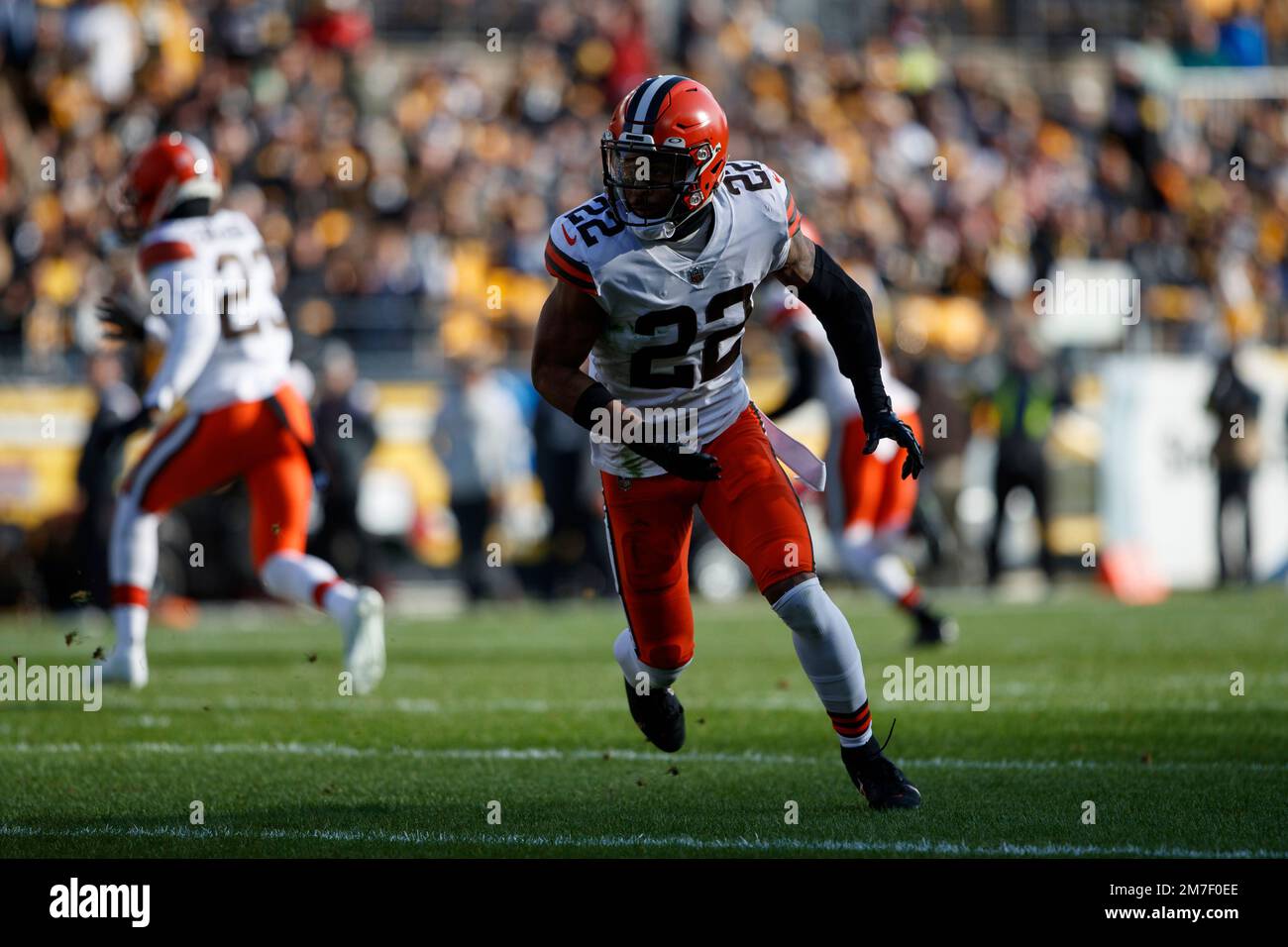 Cleveland Browns Safety Grant Delpit (22) Defends During An NFL ...