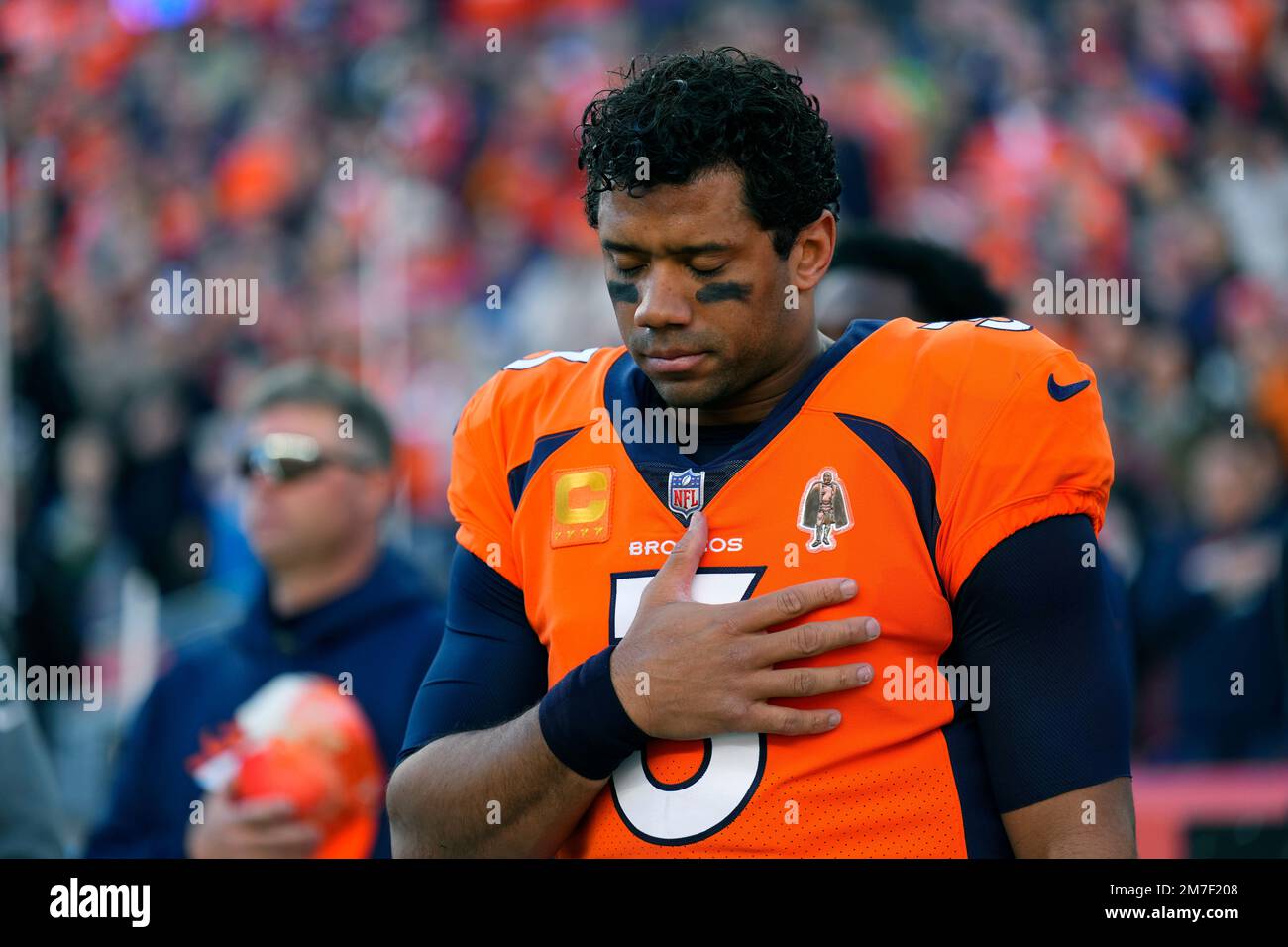 Denver Broncos quarterback Russell Wilson (3) before an NFL football ...