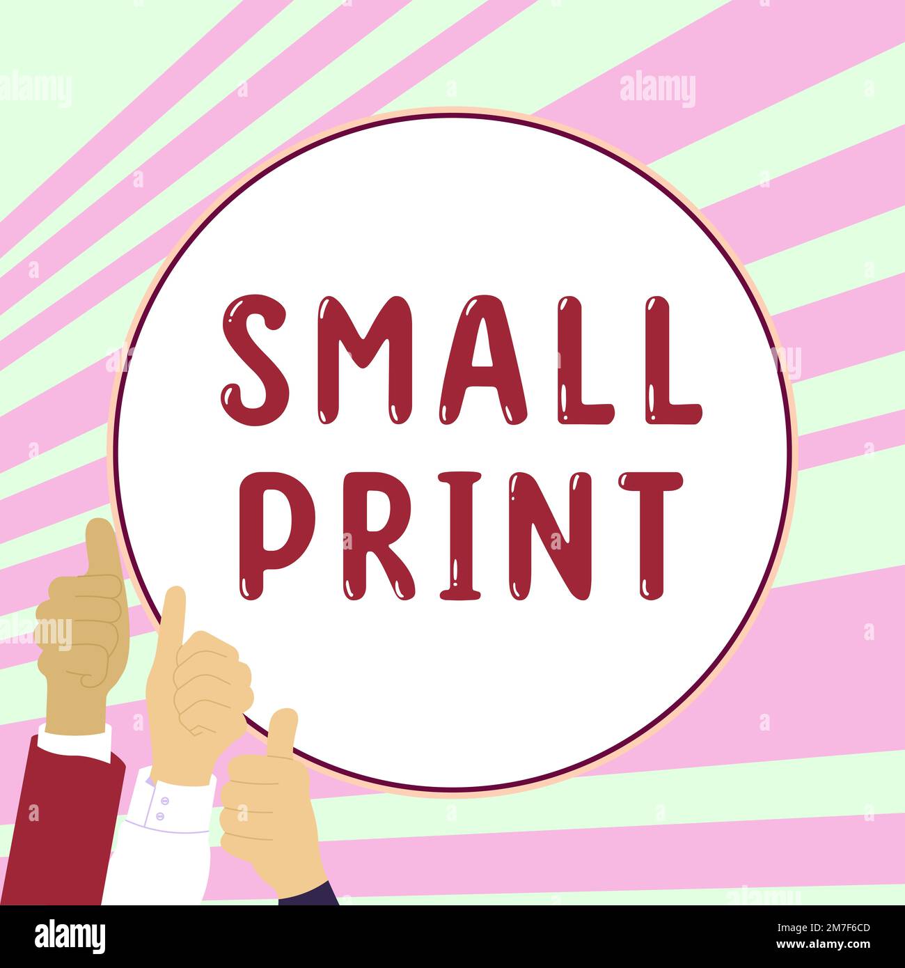 Hand writing sign Small Print. Business showcase document that contains ...