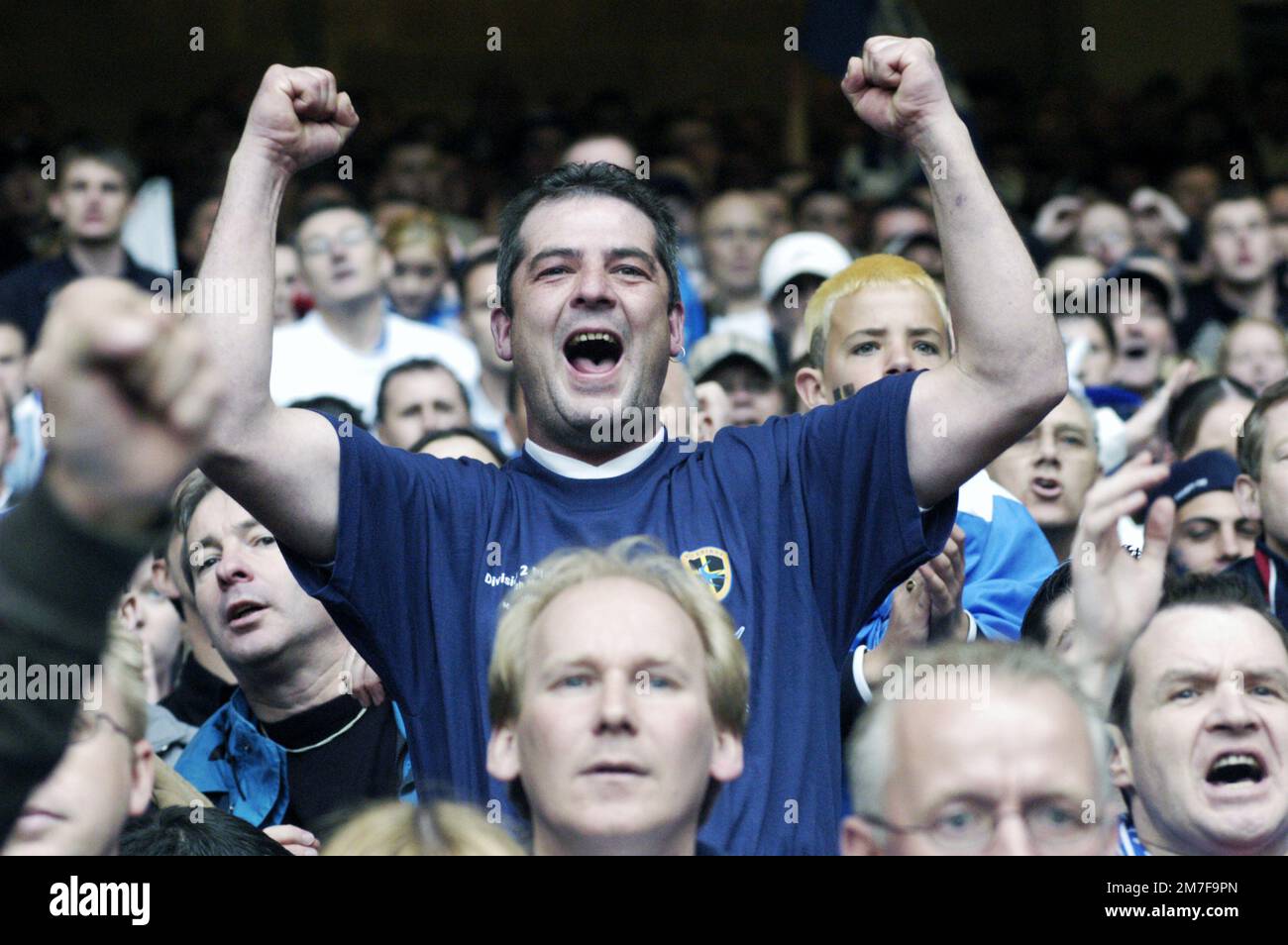 Cardiff fans at Division Two playoff between Cardiff and QPR at the ...