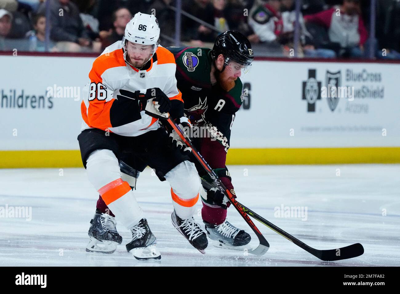 Joel Farabee of the Philadelphia Flyers skates against Brendan