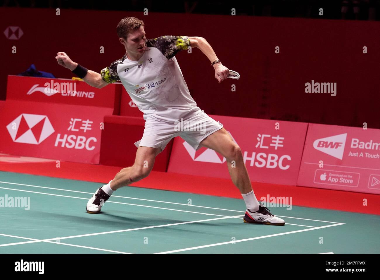 Denmark's Viktor Axelsen Reacts After Winning The Men's Singles Final ...