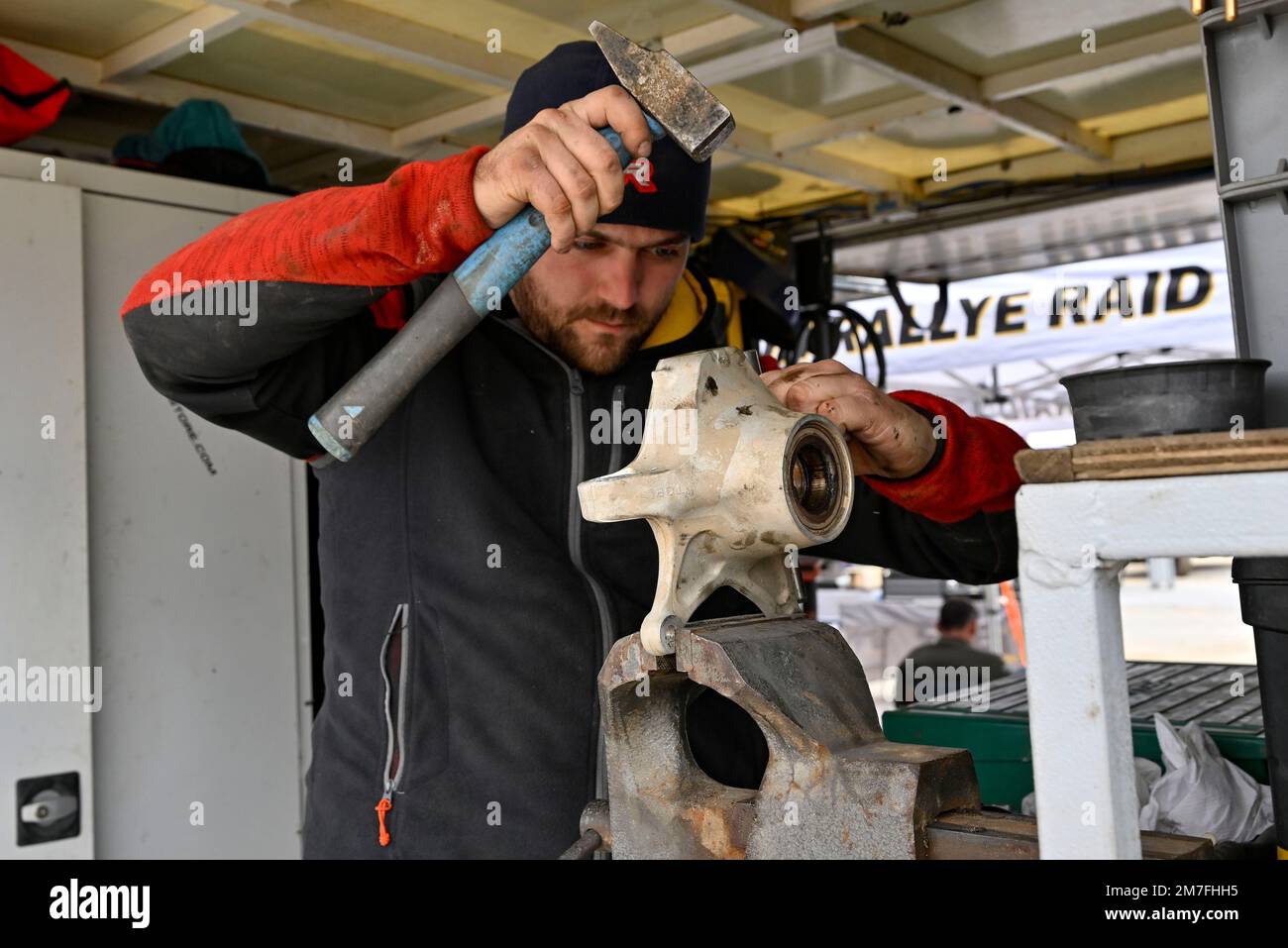mechanic, mecanicien, during the Stage 6 of the Dakar 2023 between Haïl ...