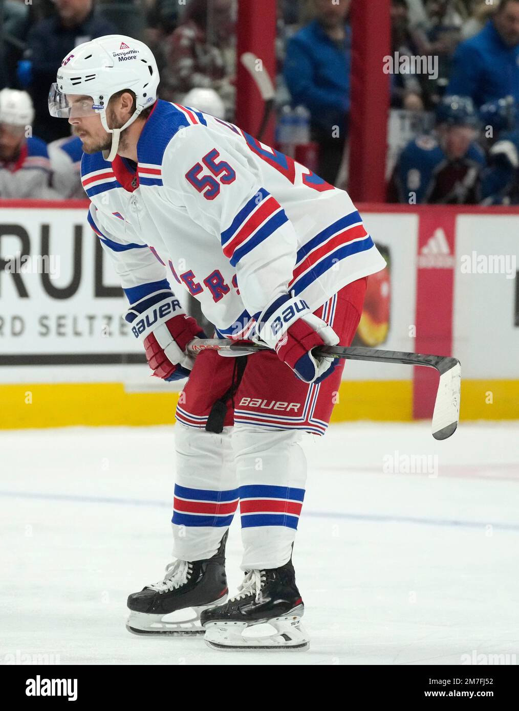 New York Rangers defenseman Ryan Lindgren (55) in the second period of ...