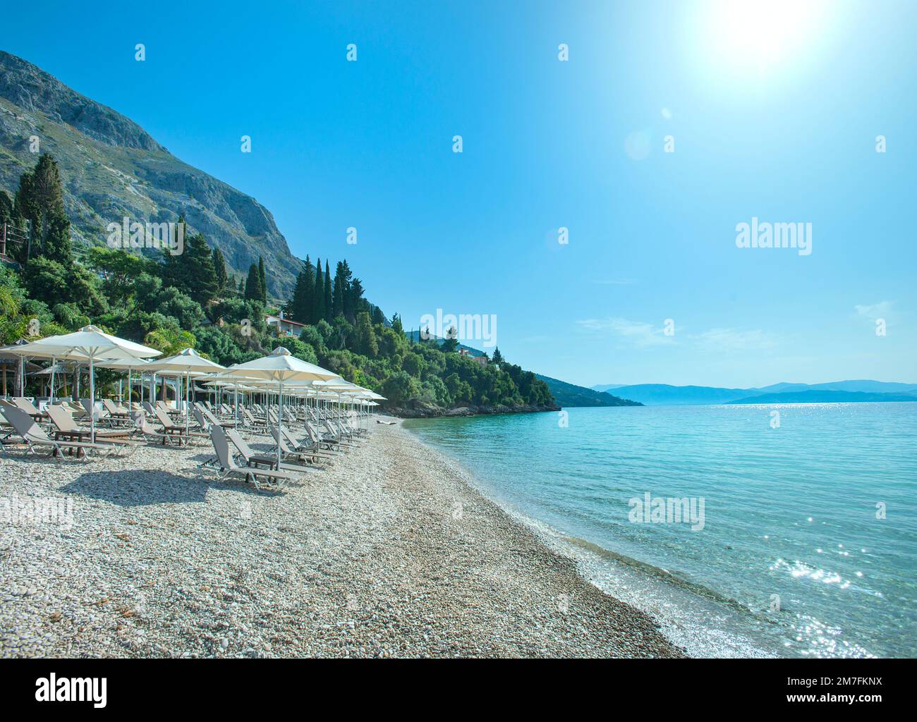 Barbati beach, Corfu, Ionian islands, Greece Stock Photo