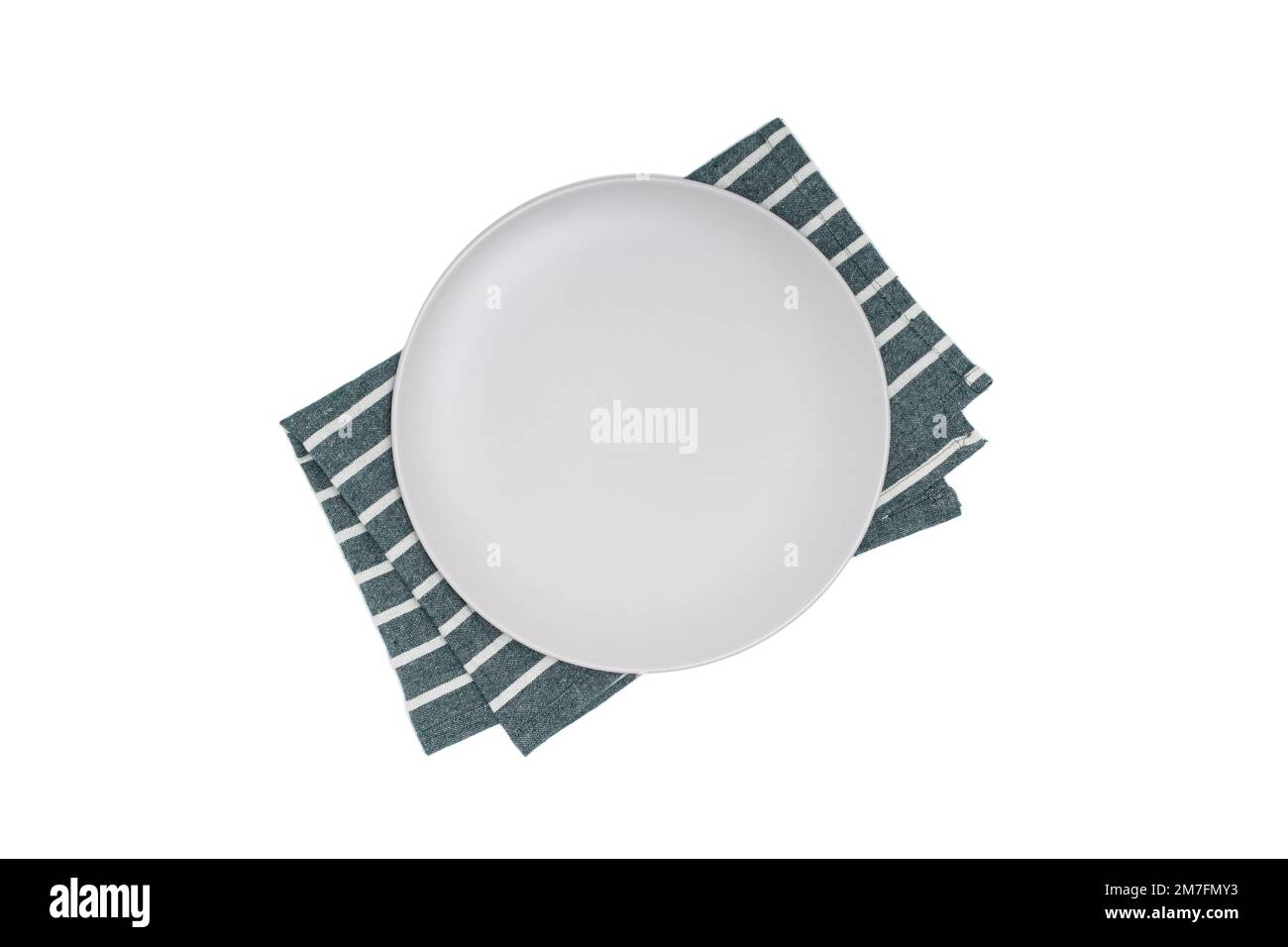 plate on placemat, isolated background, kitchenware Stock Photo Alamy
