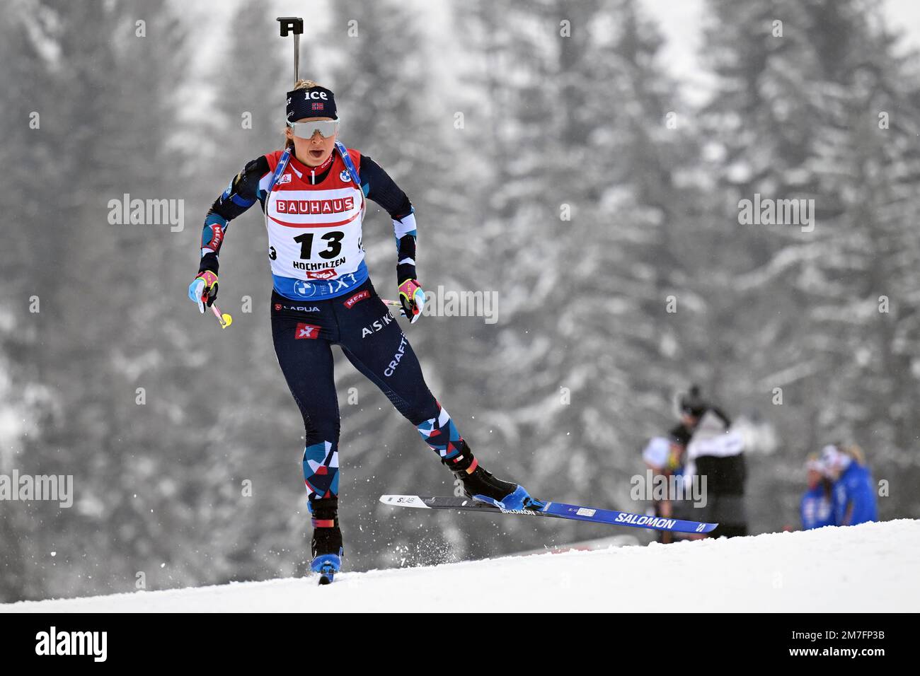 Ingrid Landmark Tandrevold of Norway competes during the womens 10km pursuit race at the Biathlon World Cup in Hochfilzen, Austria, Saturday, Dec