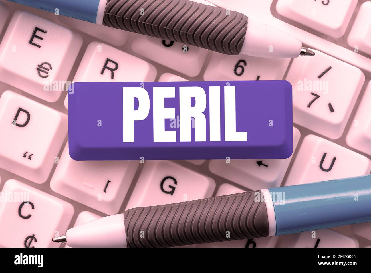 Conceptual display Peril. Conceptual photo indicates something ...