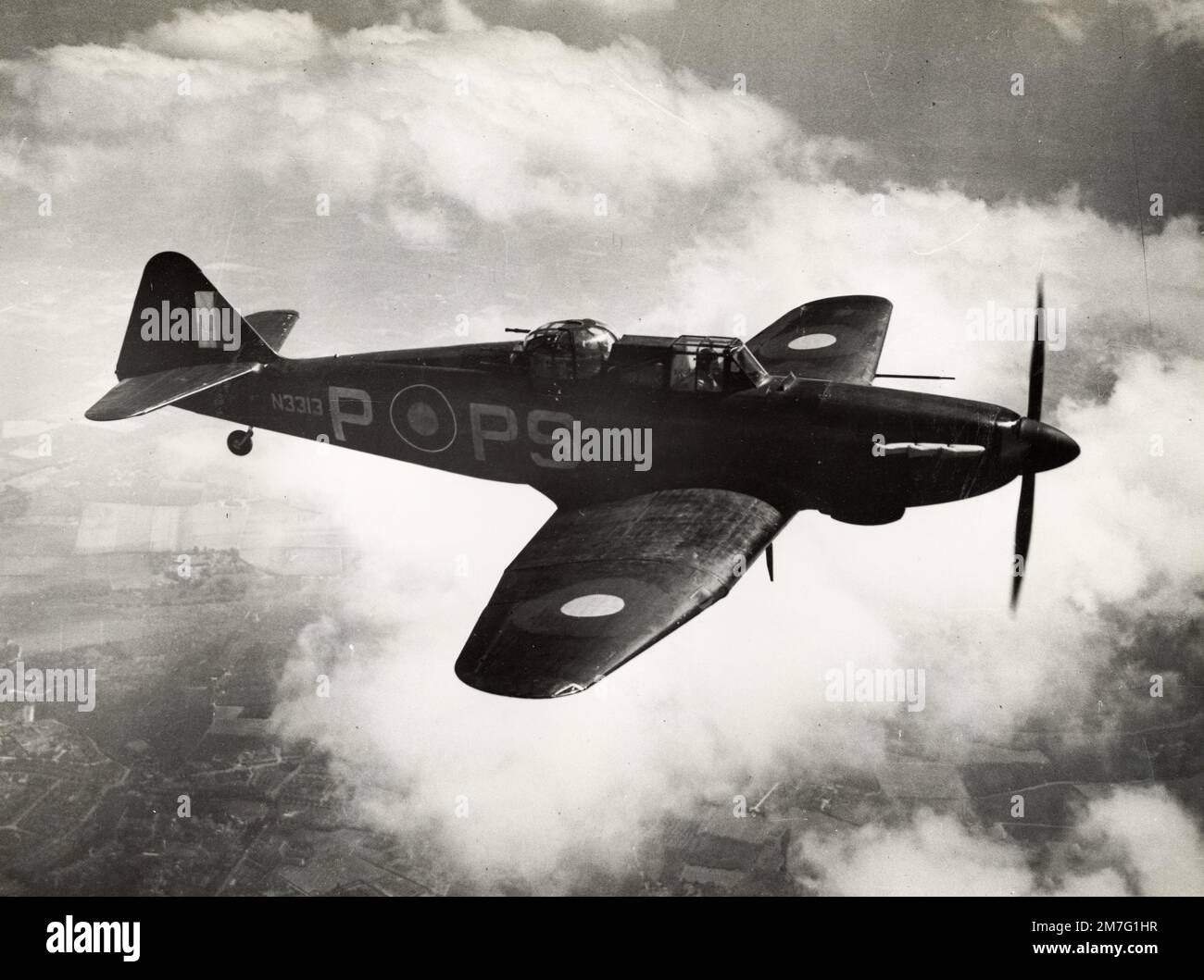 WW2 World War II - RAF Boulton Paul Defiant interceptor aircraft Stock Photo