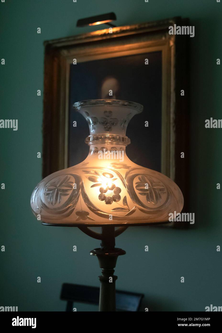 Lamp for lighting and portrait. Hagley Museum, Wilmington, Delaware, USA Stock Photo