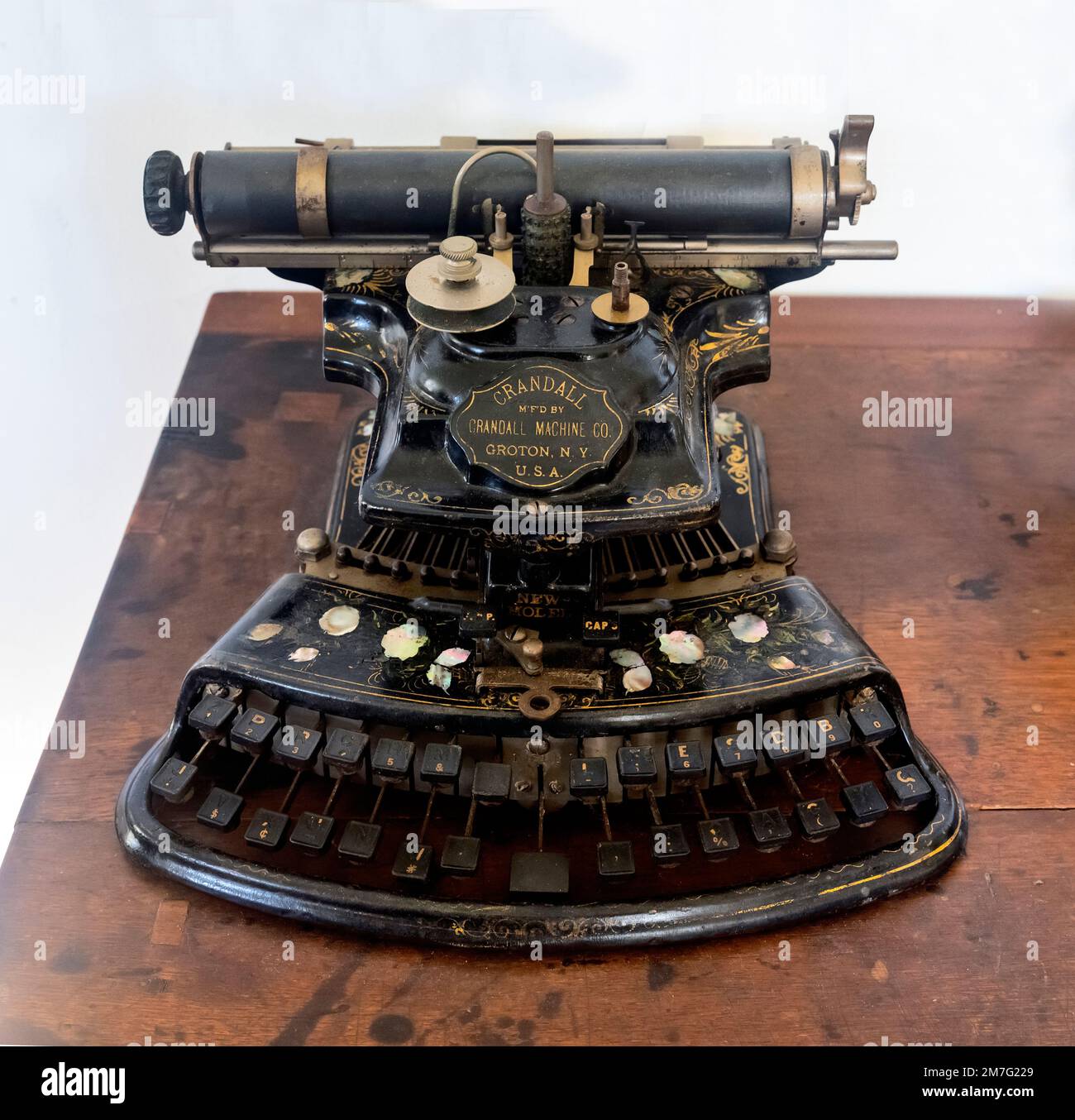 Old typewriter, Hagley Museum, Wilmington, Delaware, USA Stock Photo