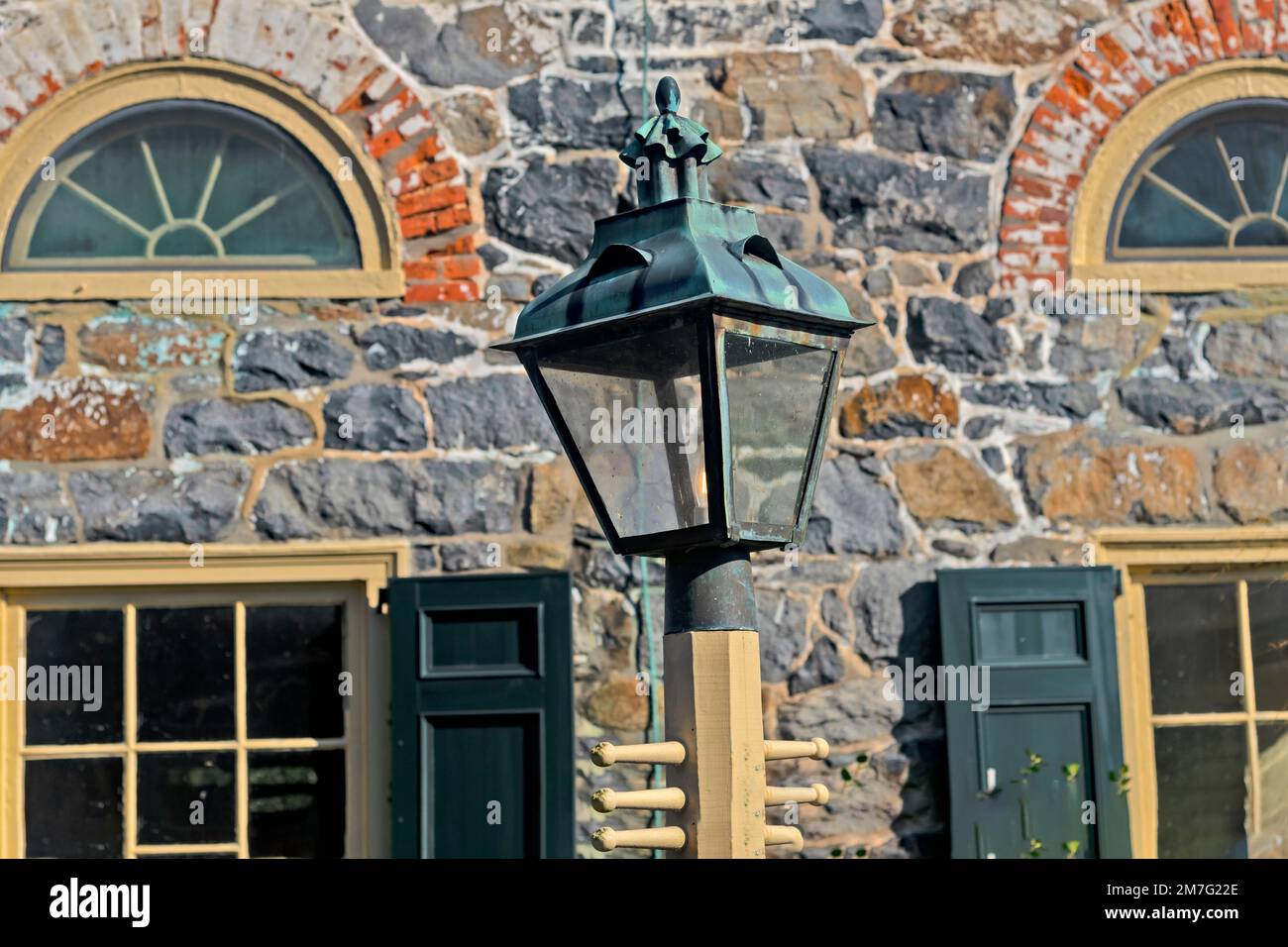 Street lights. Hagley Museum, Wilmington, Delaware, USA Stock Photo
