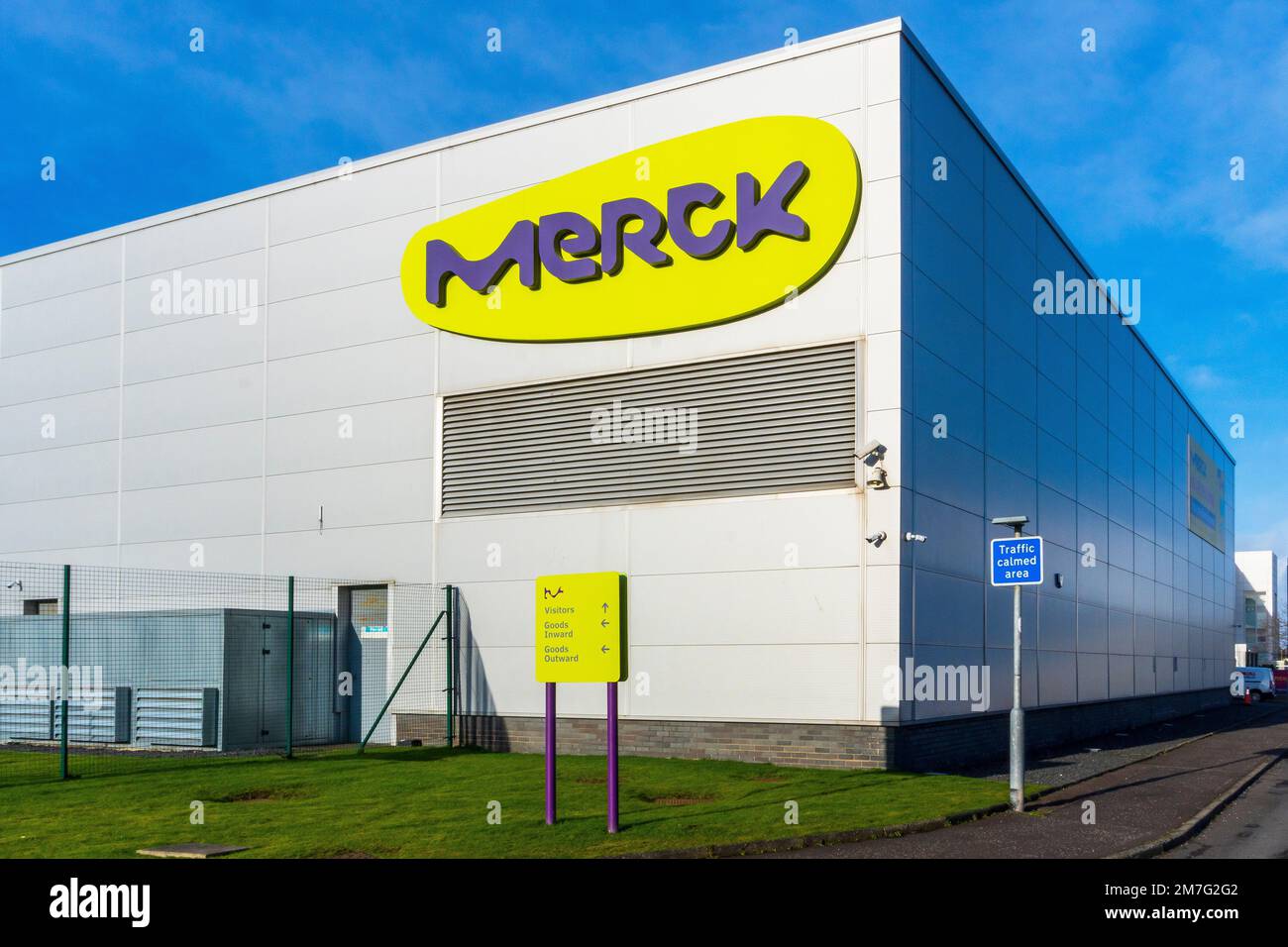 Logo for the American multinational pharmaceutical company Merck. The