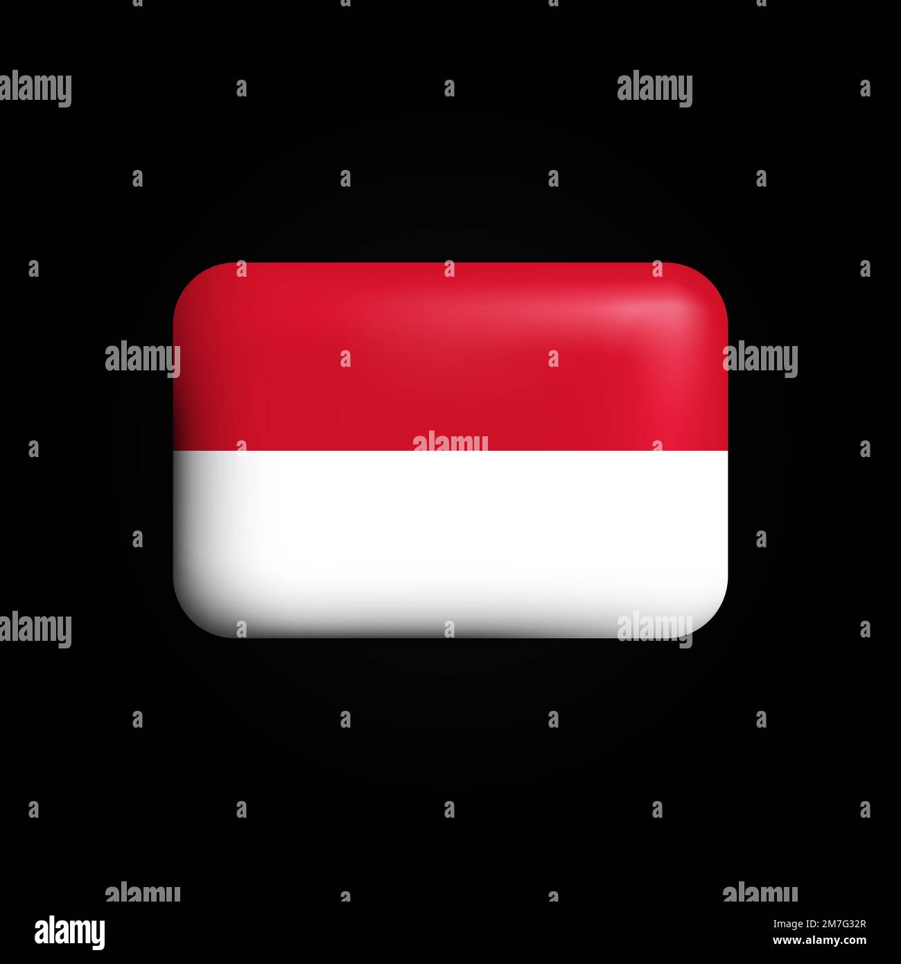 Monaco Flag 3D Icon. National Flag of Monaco. Vector illustration Stock ...