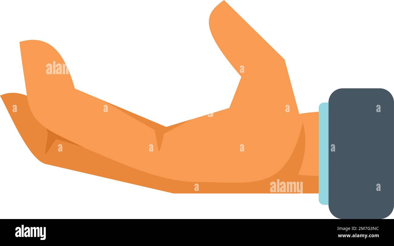 Give gesture icon flat vector. Finger hold. Up point isolated Stock ...