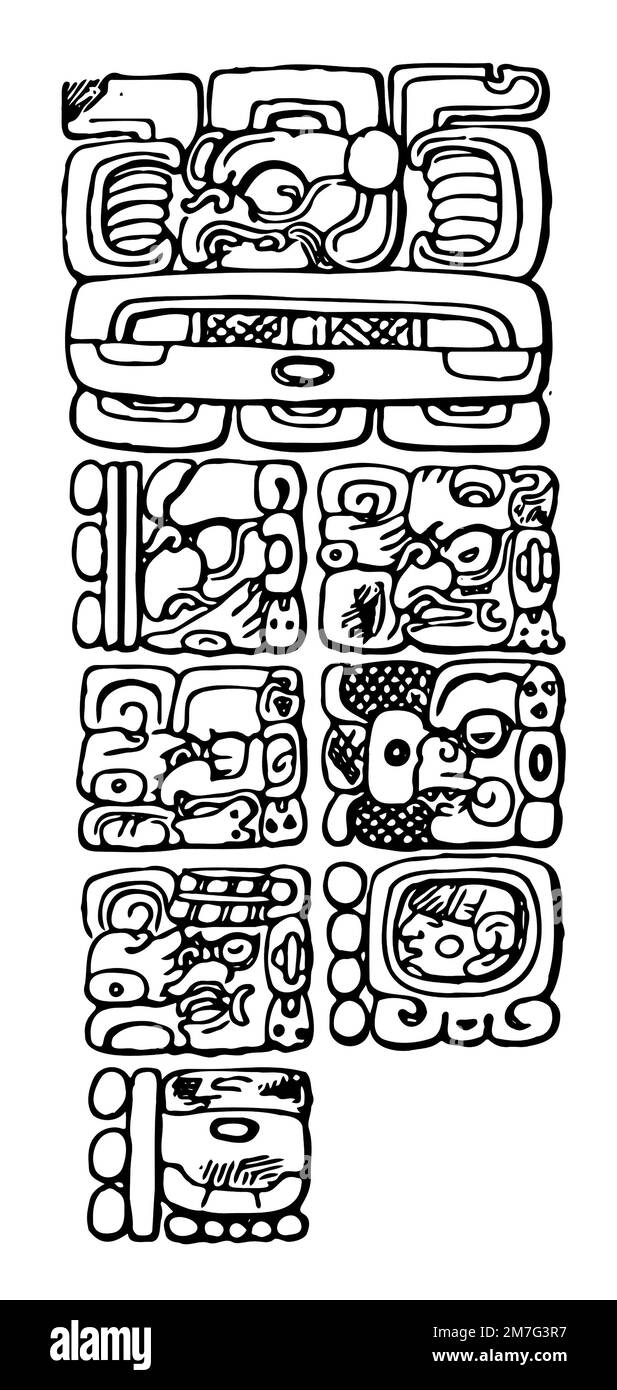 Example of a Mayan Calendar. Stock Photo