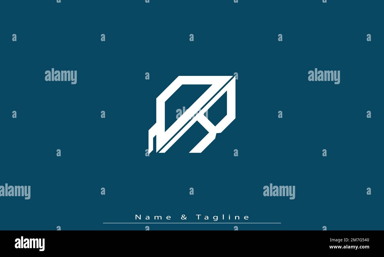 Alphabet letters Initials Monogram logo QR , RQ Stock Vector
