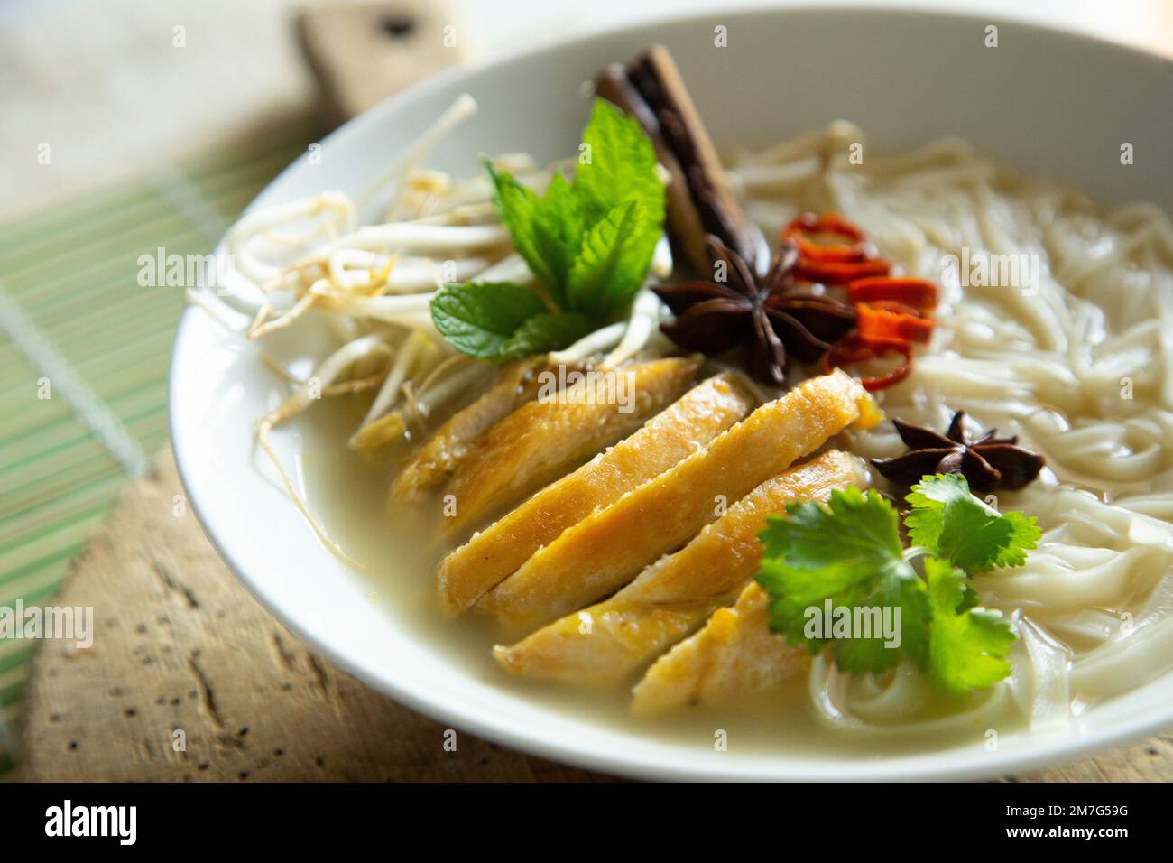 Chicken Vietnamese Pho Soup. Phở, often written as pho, is a