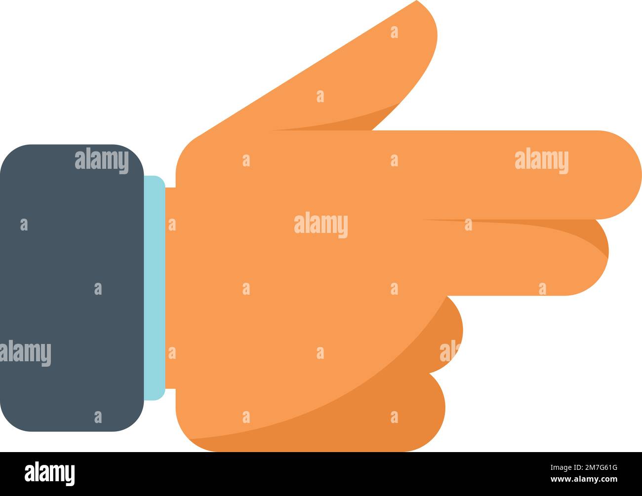 Show hand icon flat vector. Finger gesture. Up point isolated Stock ...