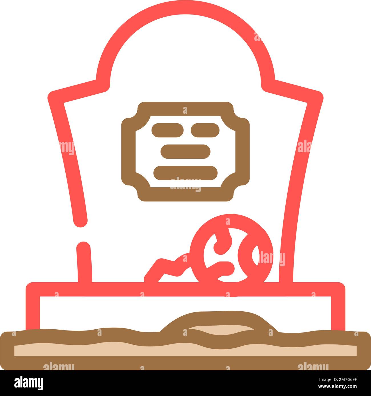 grave zombie evil color icon vector illustration Stock Vector Image ...