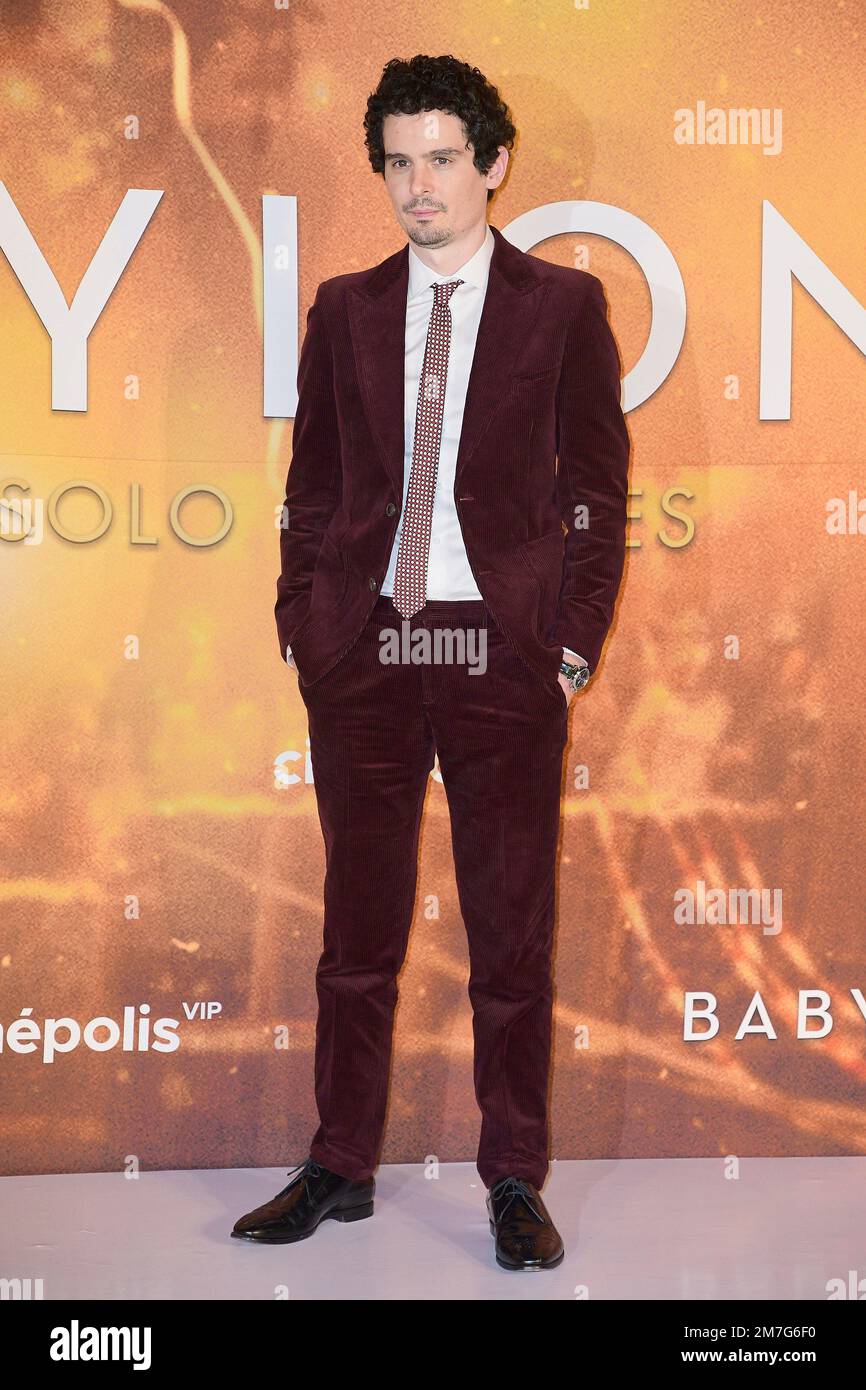 Mexico City, Mexico. 08th Jan, 2023. January 8, 2023, Mexico City, Mexico: Damien Chazelle attends the red carpet of the Babylon film premiere at Plaza Carso. on January 8, 2023 in Mexico City, Mexico. (Photo byJaime Nogales/ Eyepix Group) (Photo by Eyepix/NurPhoto) Credit: NurPhoto SRL/Alamy Live News Stock Photo