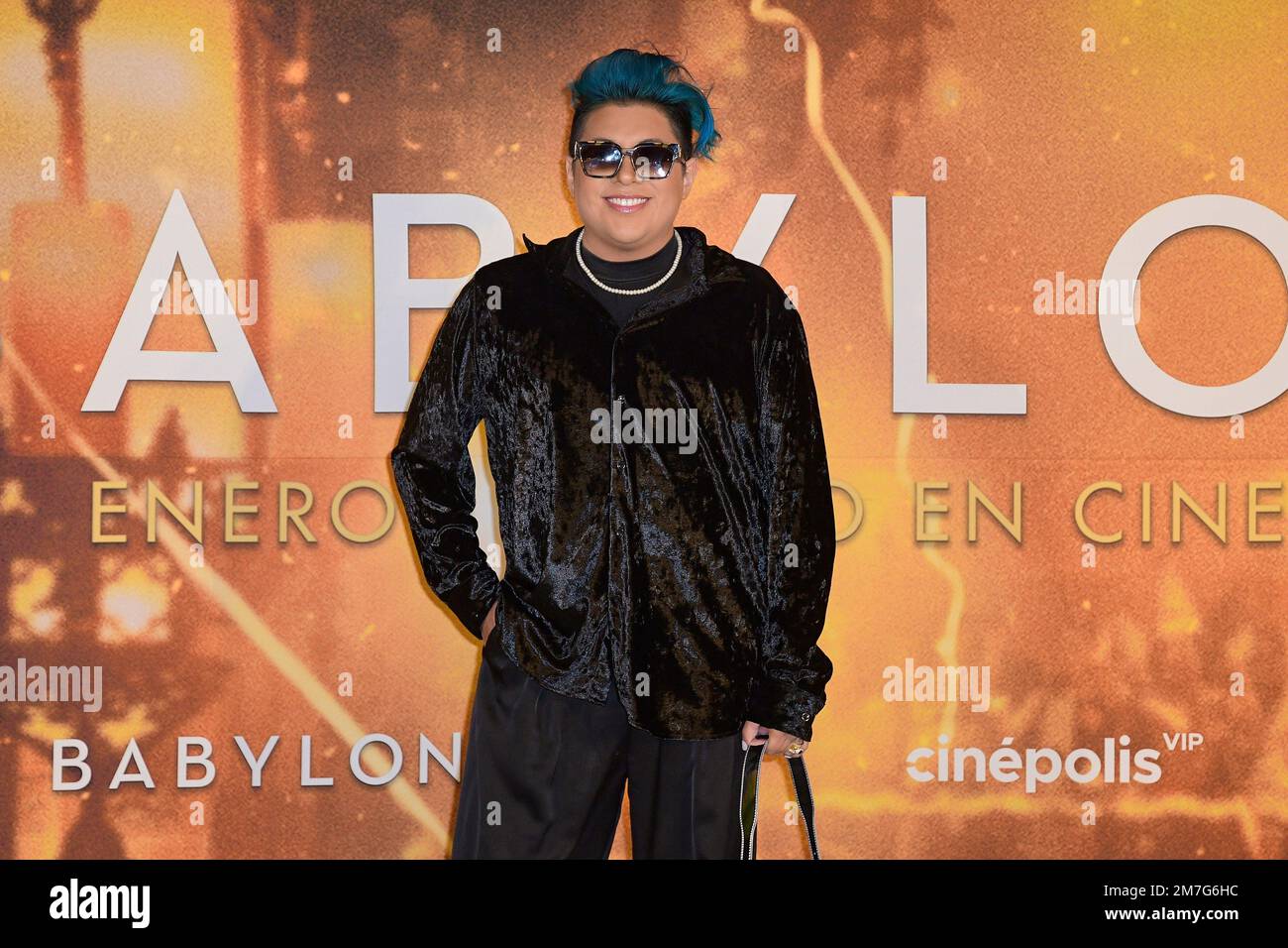 Mexico City, Mexico. 08th Jan, 2023. January 8, 2023, Mexico City, Mexico: Manu Nna attends the red carpet of the Babylon film premiere at Plaza Carso. on January 8, 2023 in Mexico City, Mexico. (Photo by Jaime Nogales/ Eyepix Group) (Photo by Eyepix/NurPhoto) Credit: NurPhoto SRL/Alamy Live News Stock Photo