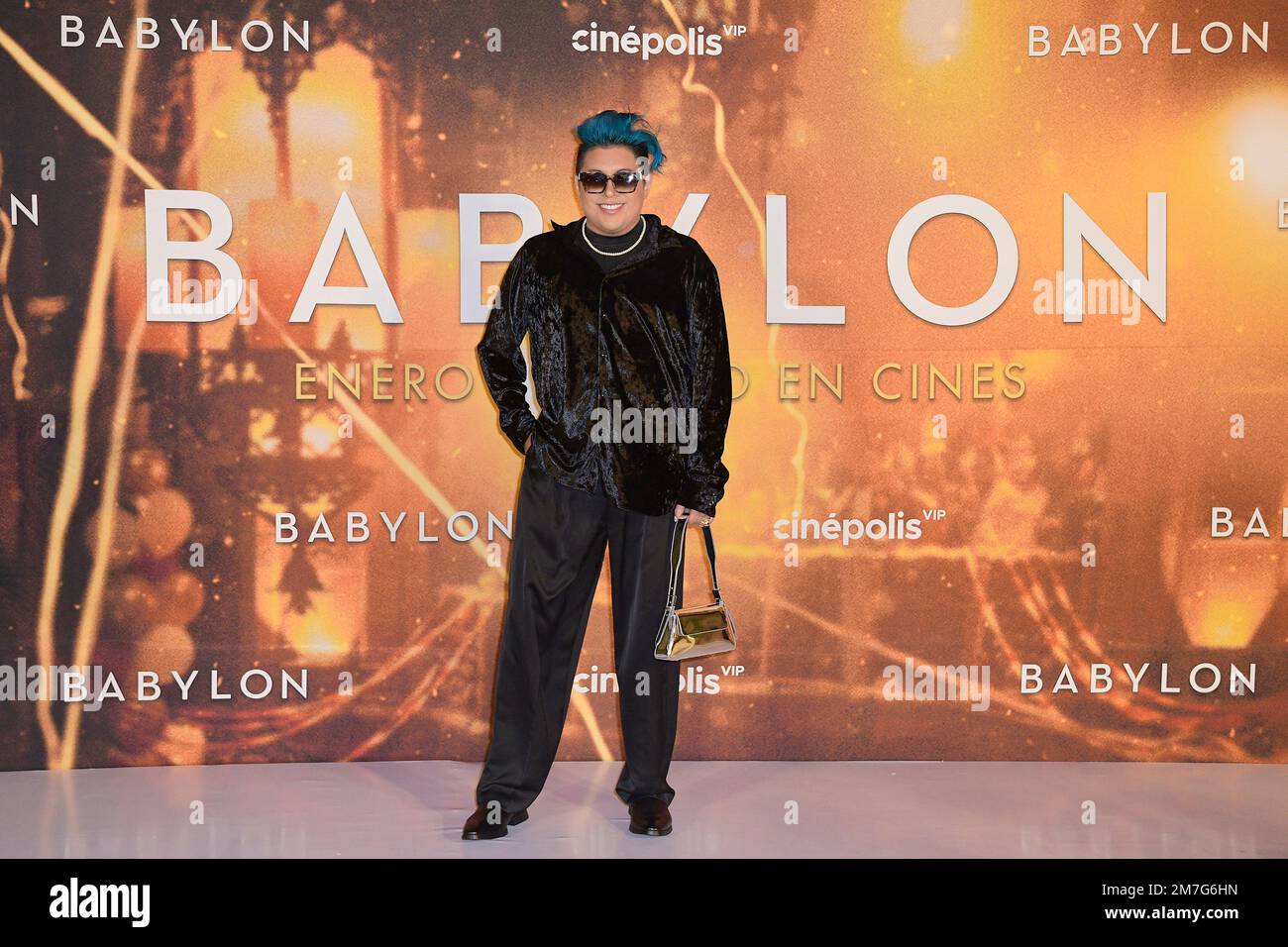 Mexico City, Mexico. 08th Jan, 2023. January 8, 2023, Mexico City, Mexico: Manu Nna attends the red carpet of the Babylon film premiere at Plaza Carso. on January 8, 2023 in Mexico City, Mexico. (Photo by Jaime Nogales/ Eyepix Group) (Photo by Eyepix/NurPhoto) Credit: NurPhoto SRL/Alamy Live News Stock Photo