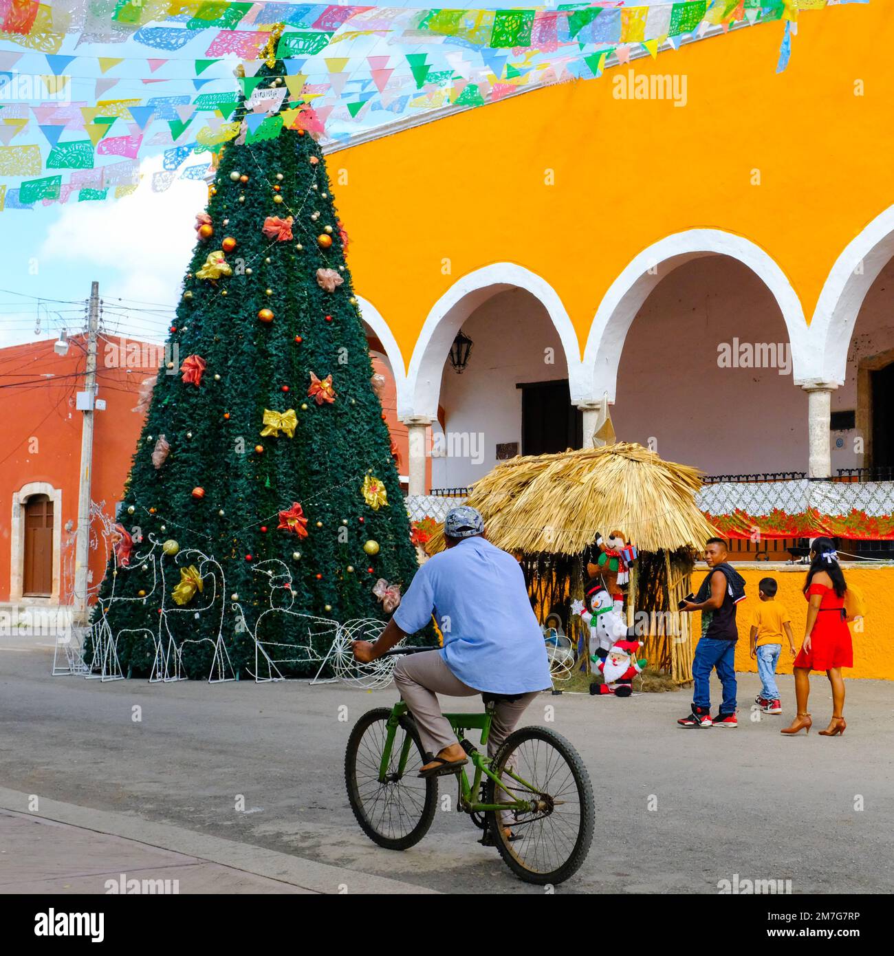 Christmas time in the little town of Espita, Yucatan, Mexico Stock Photo