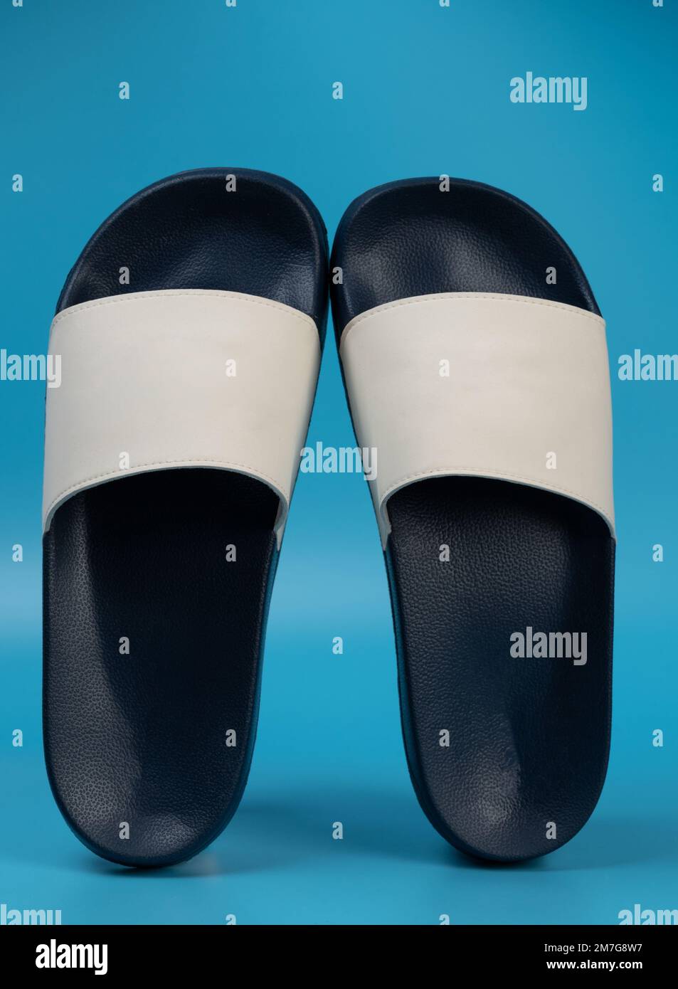 Blue plastic slippers hi-res stock photography and images - Alamy