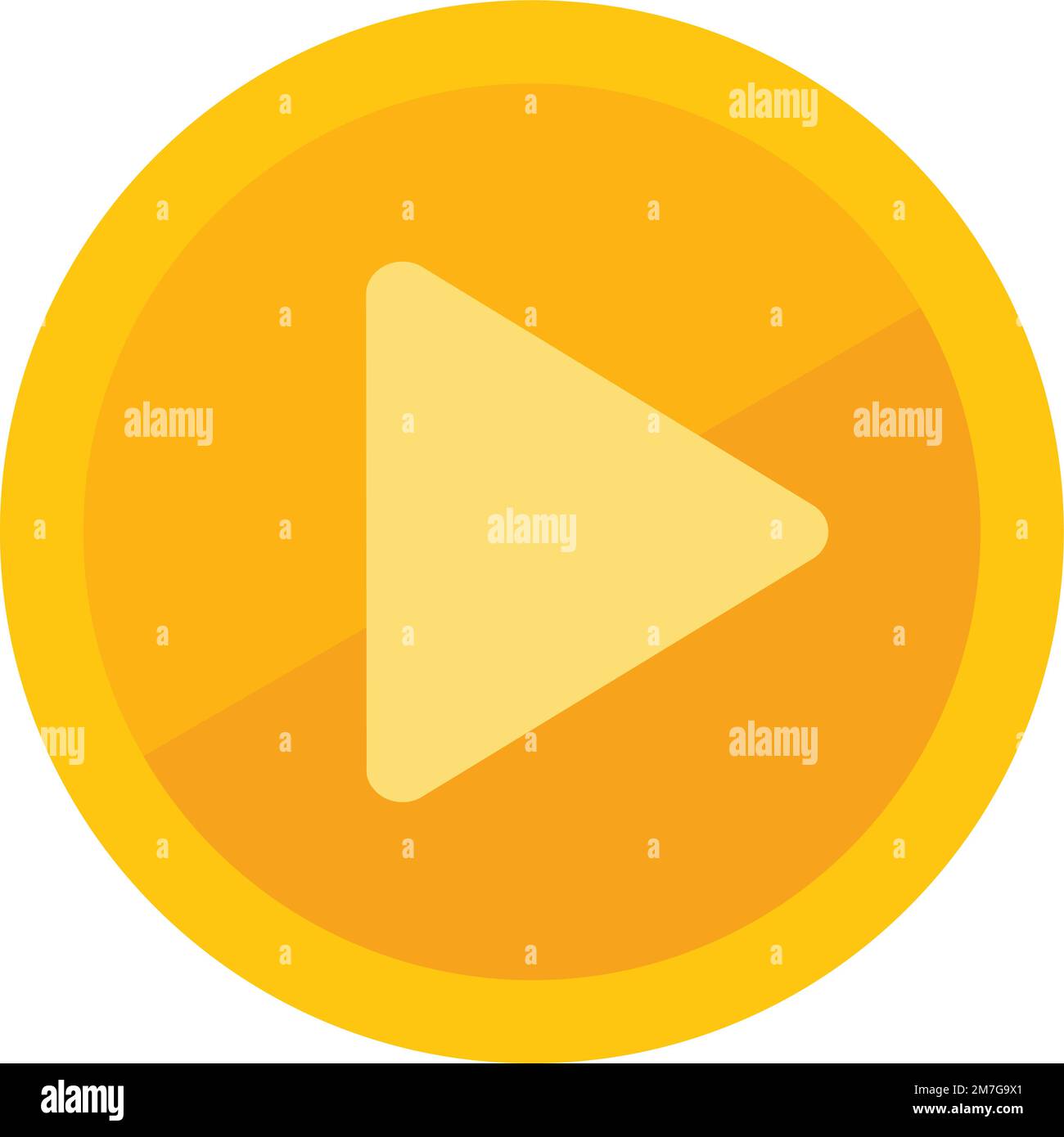Play button icon flat vector. Web interface. Business design isolated ...
