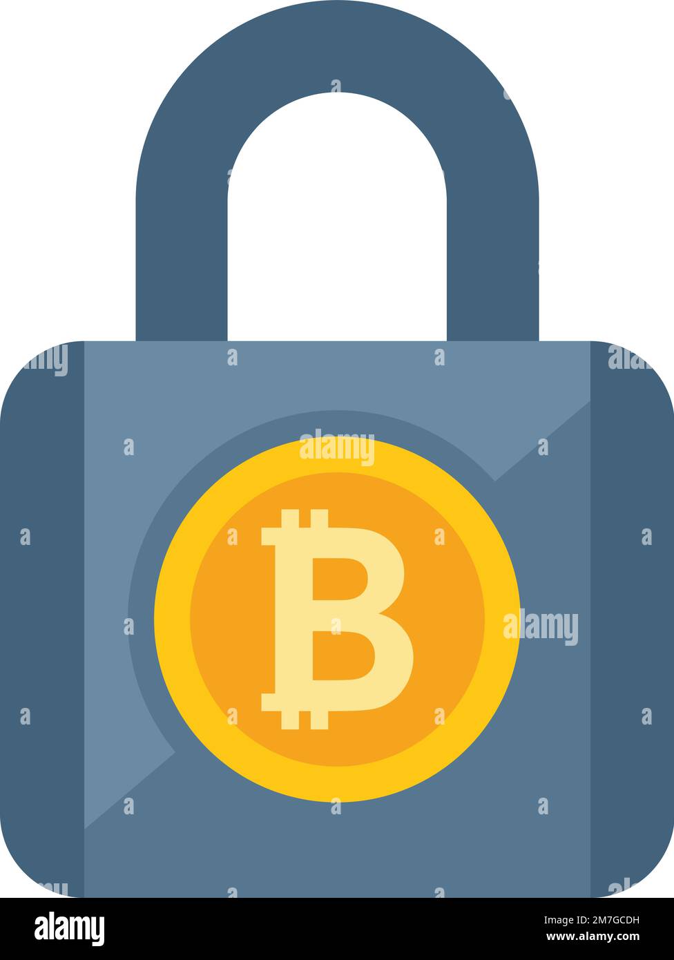 Crypto padlock icon flat vector. Bitcoin money. Digital finance isolated  Stock Vector Image & Art - Alamy