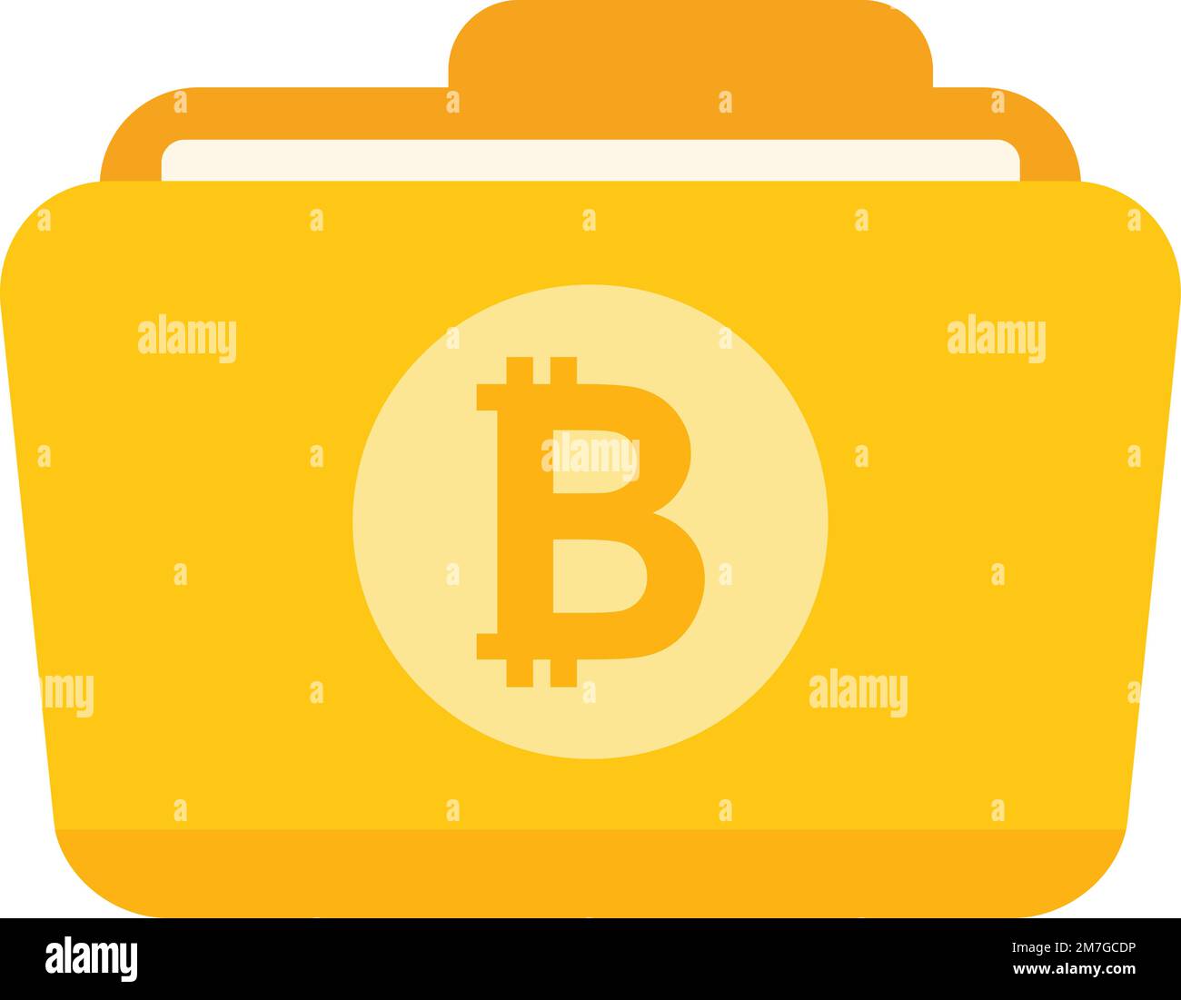 Bitcoin folder icon flat vector. Crypto money. Financial payment isolated  Stock Vector Image & Art - Alamy