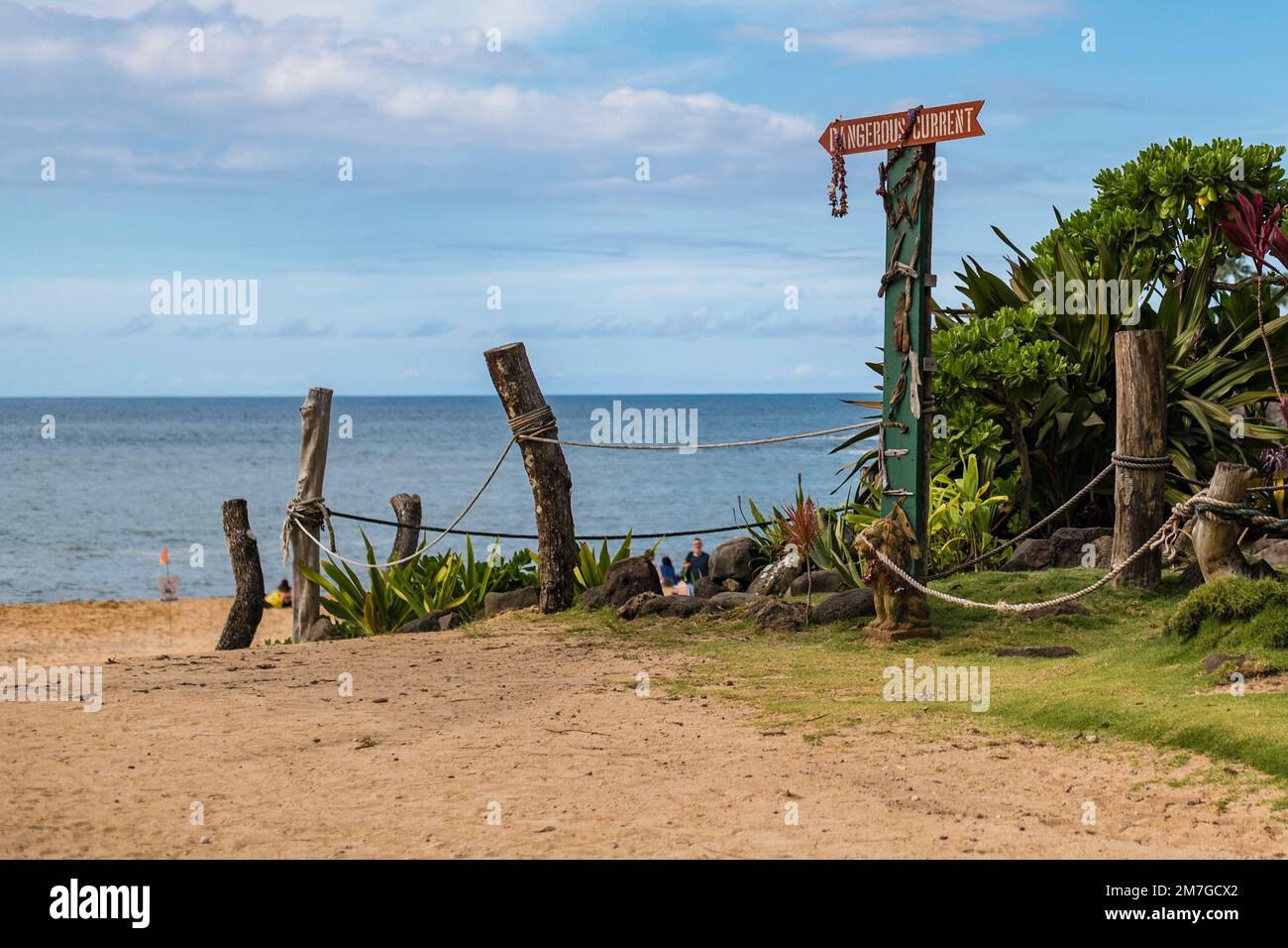 The entrance to Waimea Beach in the north shore of Oahu, Hawaii. There