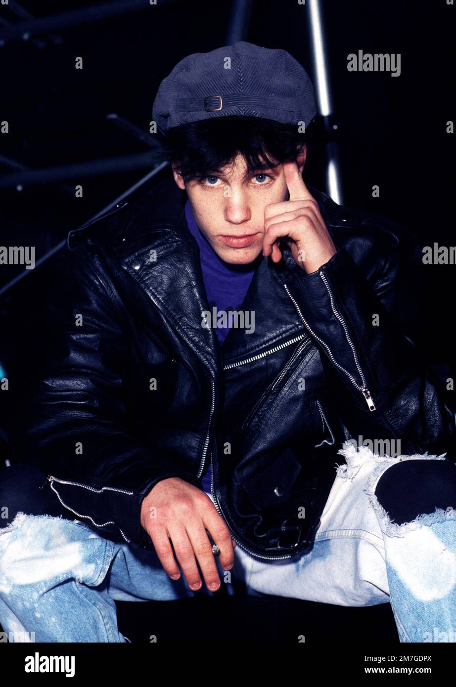 Corey Haim on the set of Michael Damian's Video "Rock On" from the