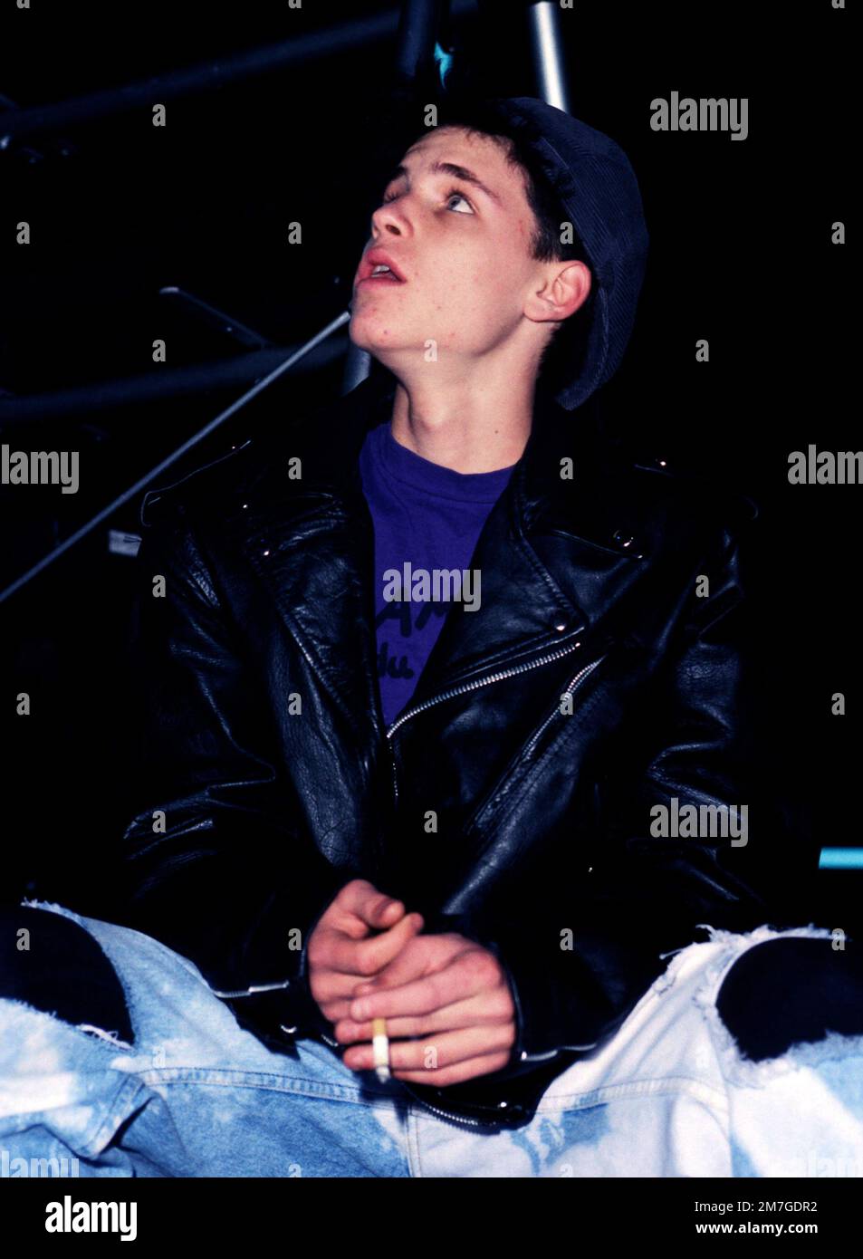 Corey Haim on the set of Michael Damian's Video "Rock On" from the