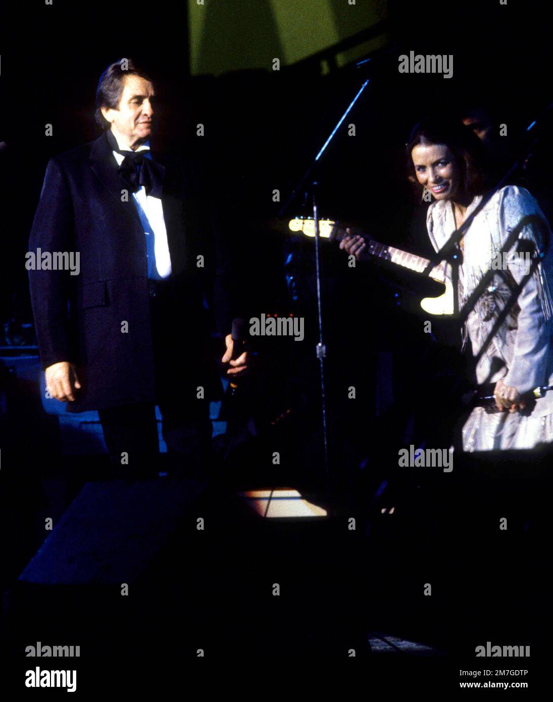 Johnny Cash & June Carter Cash Performing At The Anaheim Convention Center In 1984 Credit: Ron