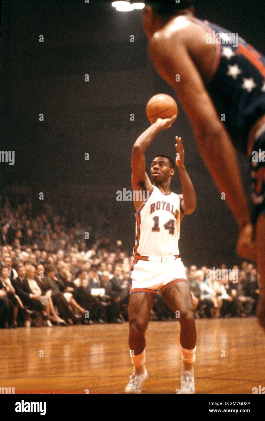 Oscar Robertson of the then Cincinnati Royals in a game with the