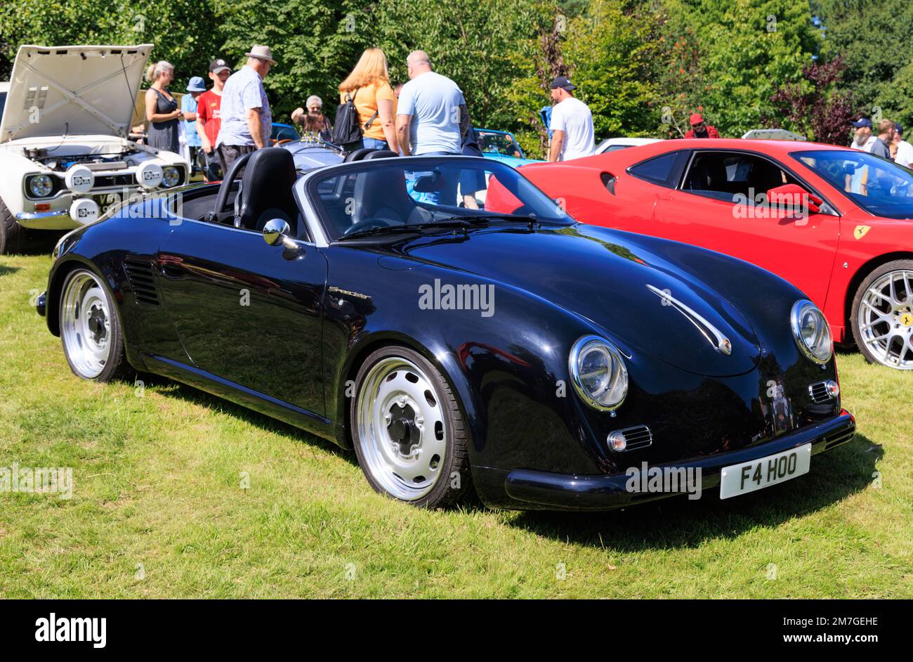 A Porsche Speedster at a classic car show in the Gnoll Country Park, Neath Port Talbot, Wales, UK Stock Photo