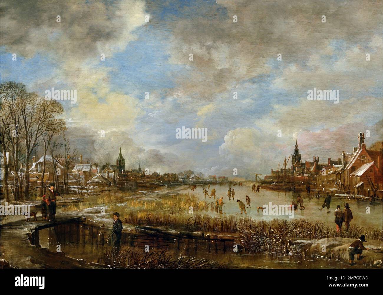 Two towns on a frozen river hi-res stock photography and images - Alamy