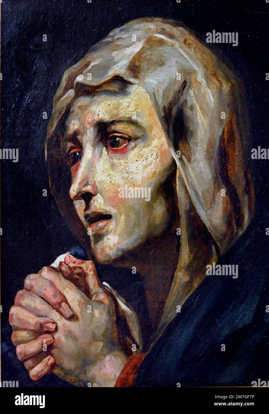 Mater Dolorosa ( Copy after Ribera ) by Theodore Gericault 1791-1824  France French Stock Photo