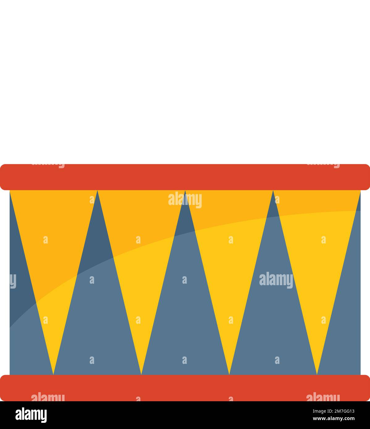 Concert drum icon flat vector. Kit music. Instrument acoustic isolated ...